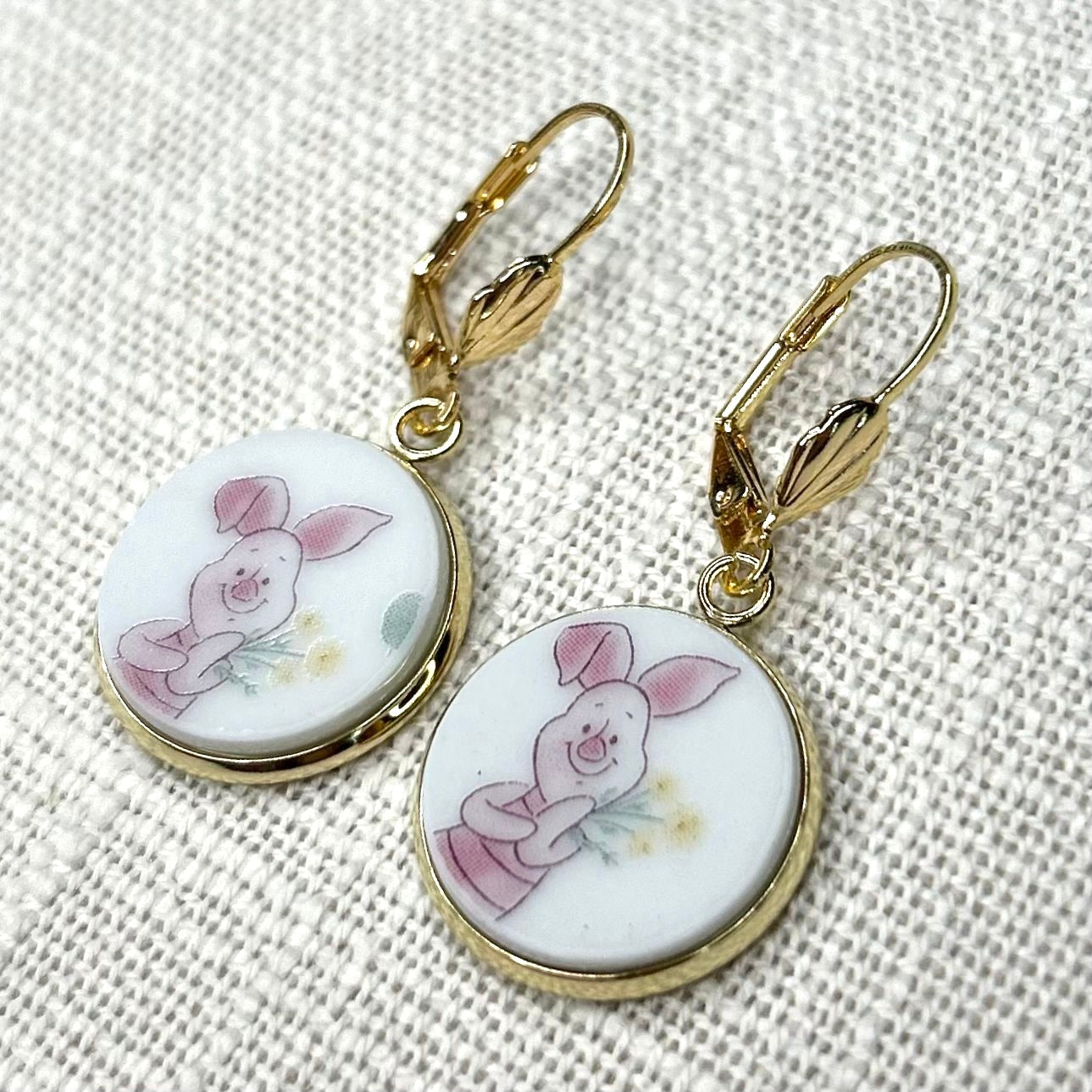 Piglet Leverback Dangly Earrings YM