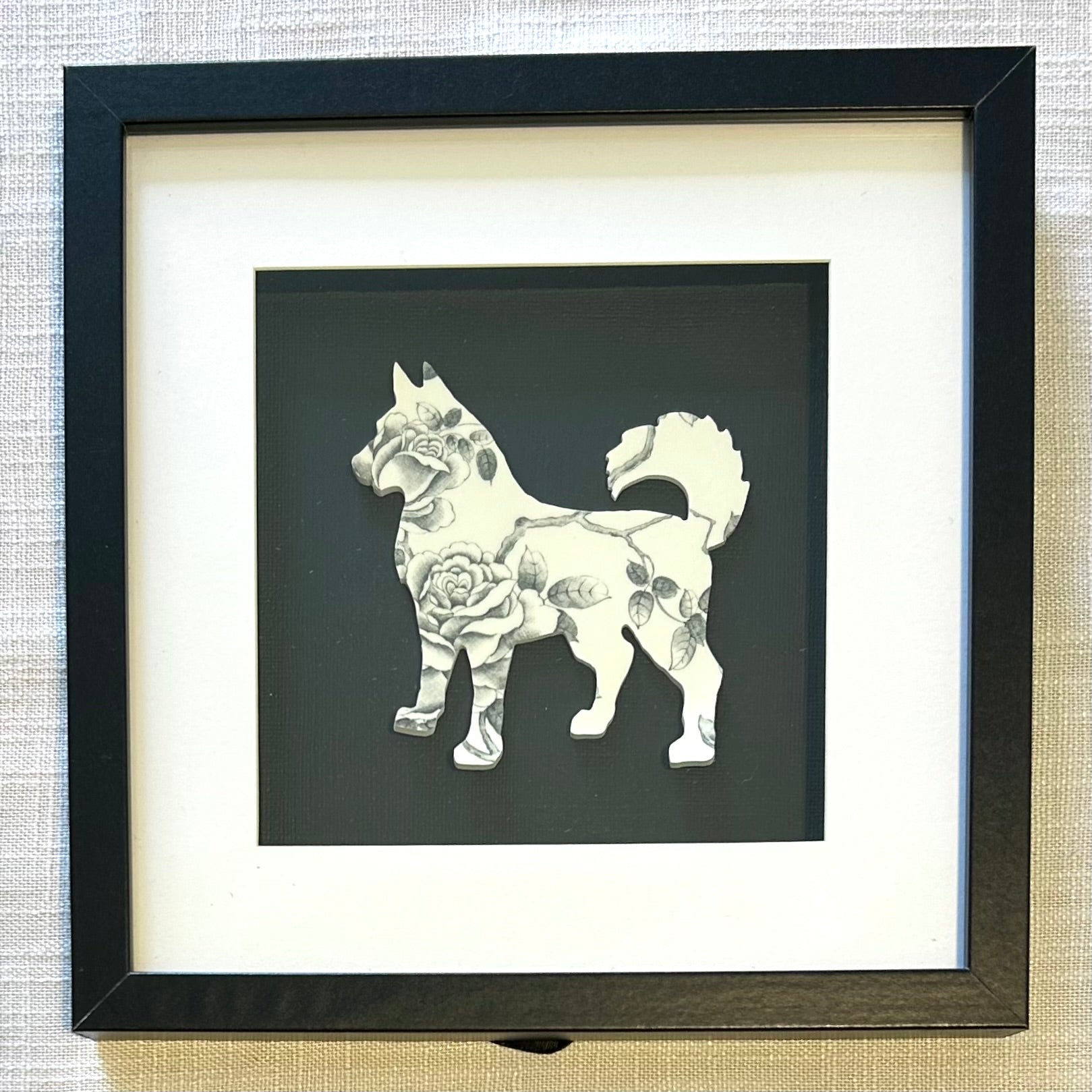 1950’s Husky from Ridgway ‘Shadow Rose’ Framed Artwork