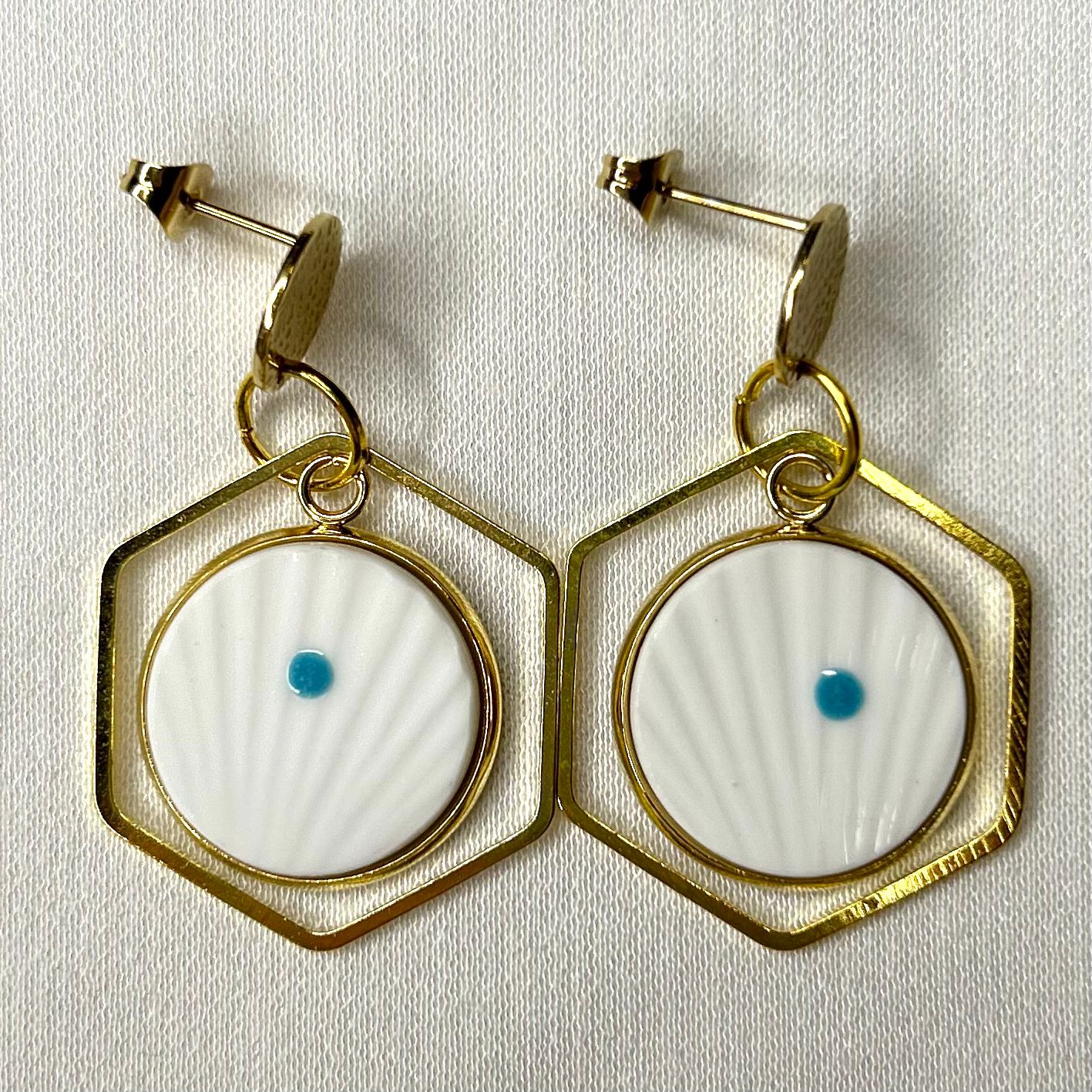 1938-66 Shelley Polka Dots Stud Dangly Earrings YM