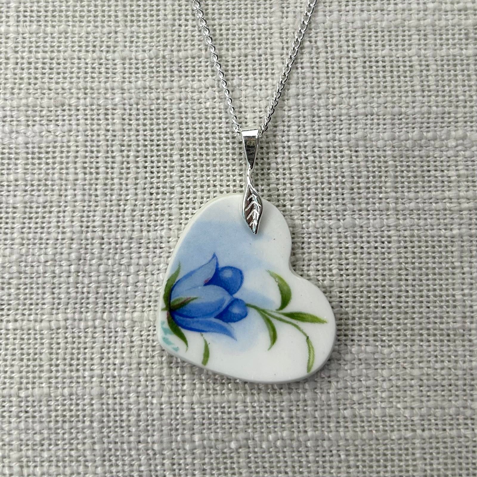 1950’s Duchess Heart Shaped Pendant Necklace Sterling Silver