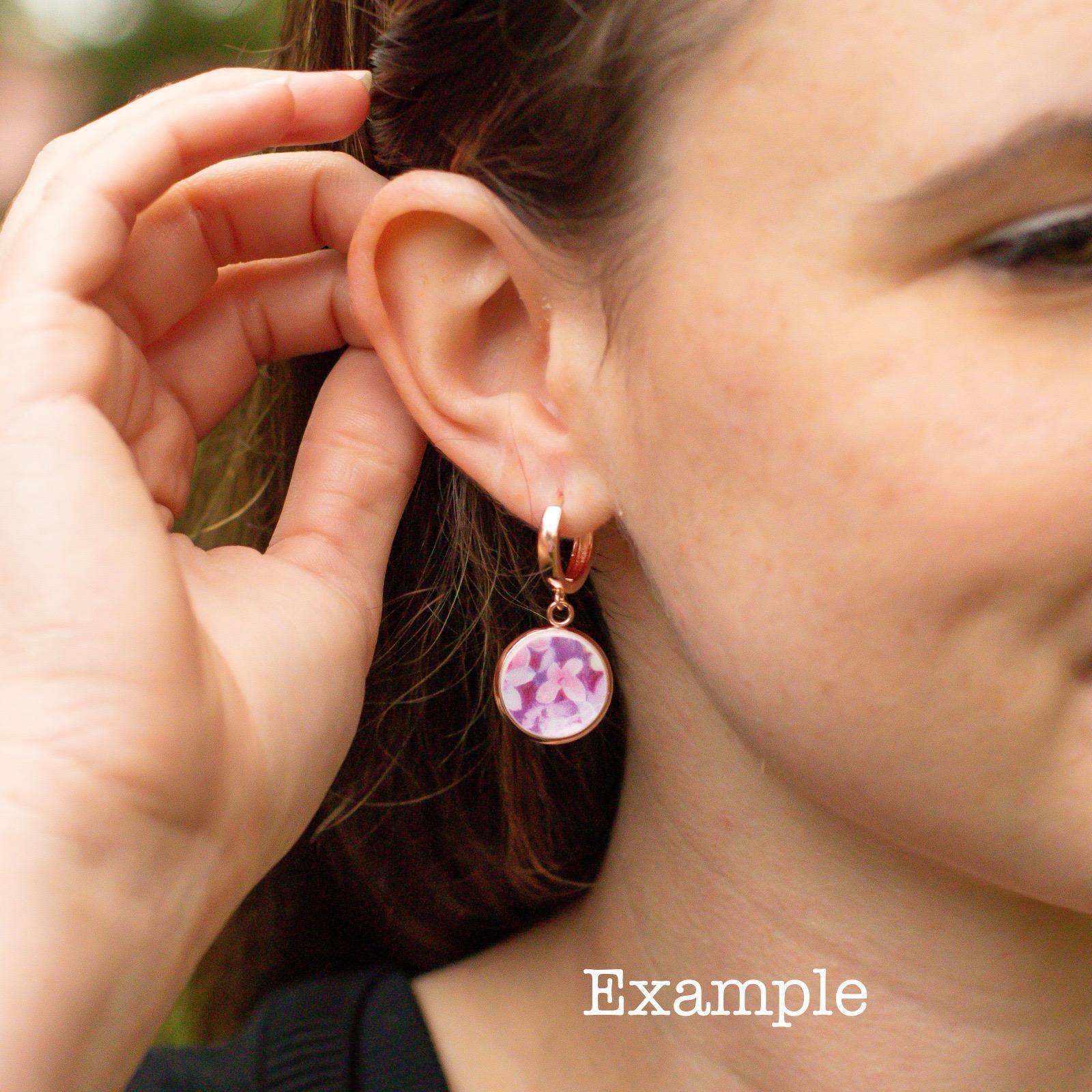 1960s English Ironstone Huggies Dangly Earrings