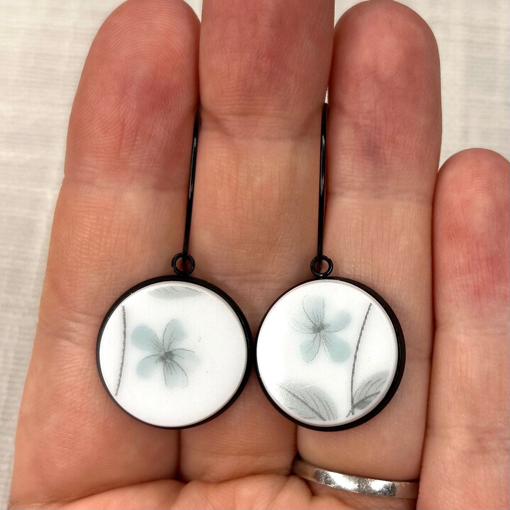 1967-79 Noritake ‘Alouette’ Hoops Dangly Earrings BM