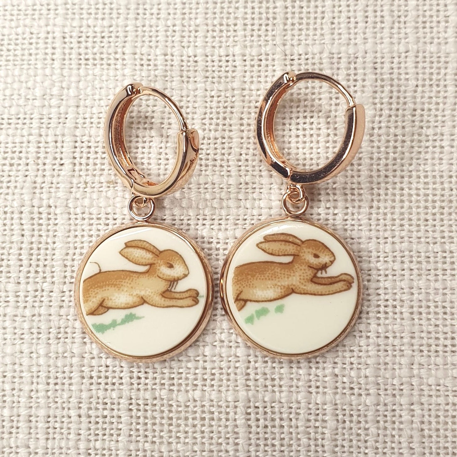 Royal Doulton ‘Bunnykins’ Huggies Dangly Earrings R
