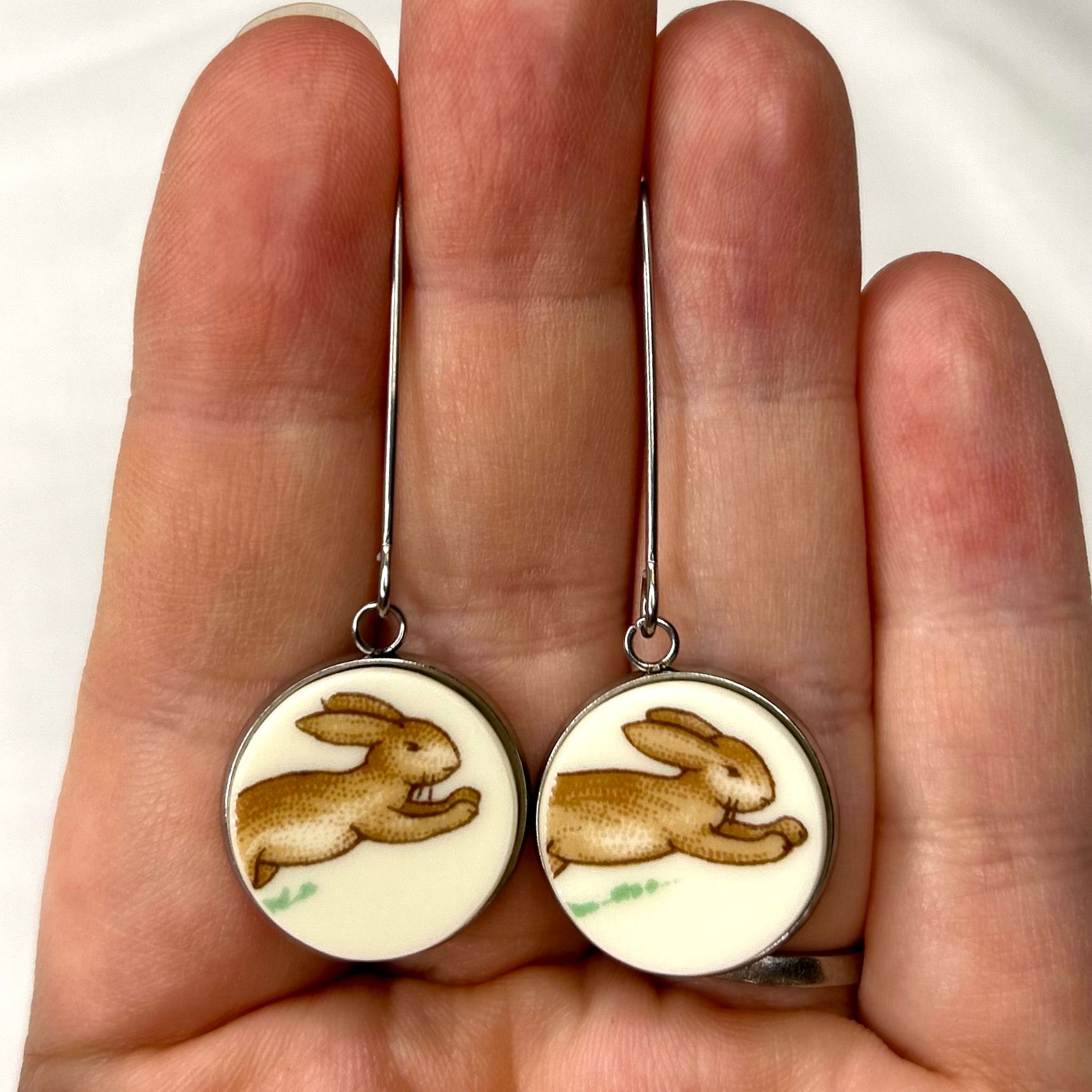 Bunnykins by Royal Doulton Hooks Dangly Earrings SM