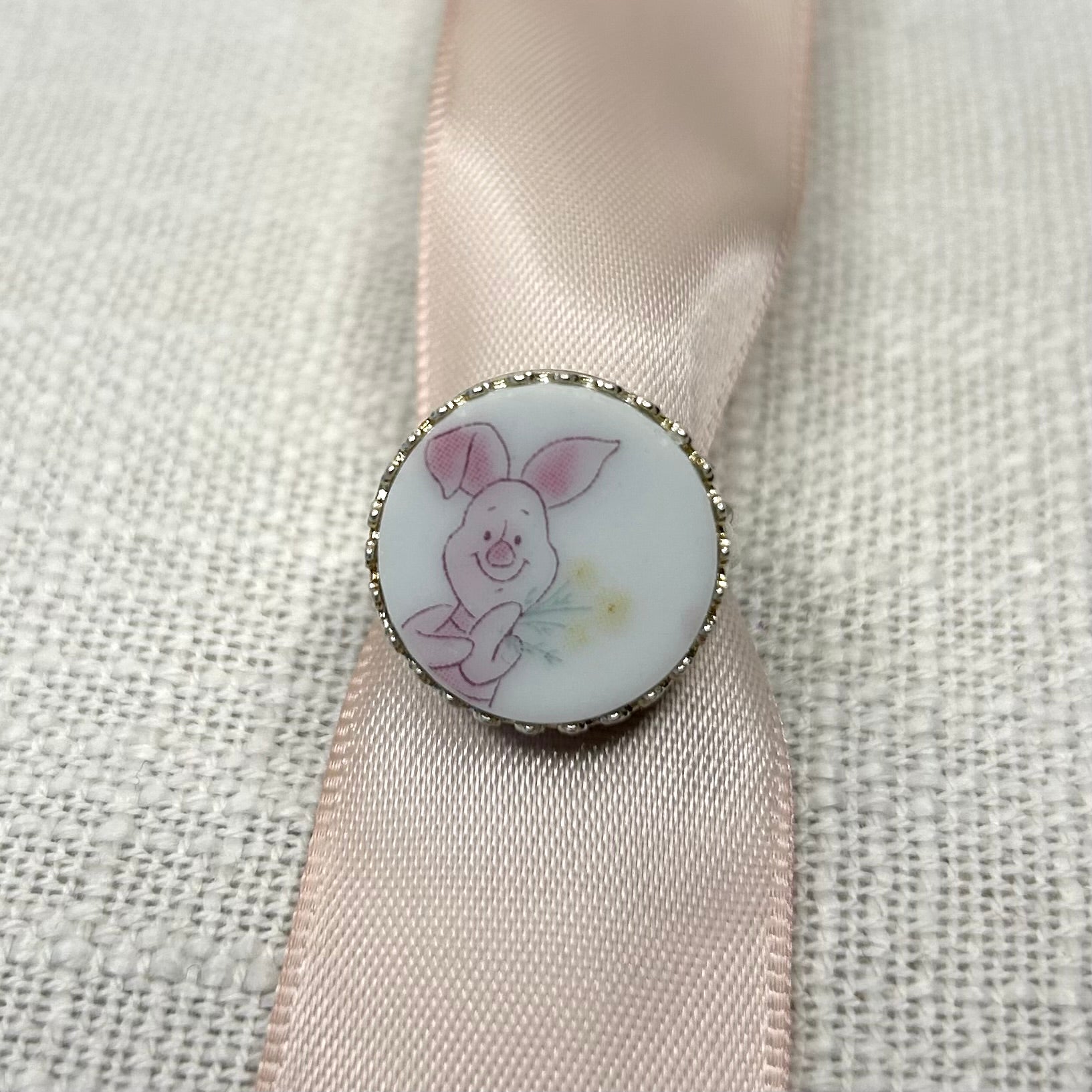 2000’s Sterling Silver Piglet Adjustable Ring SS