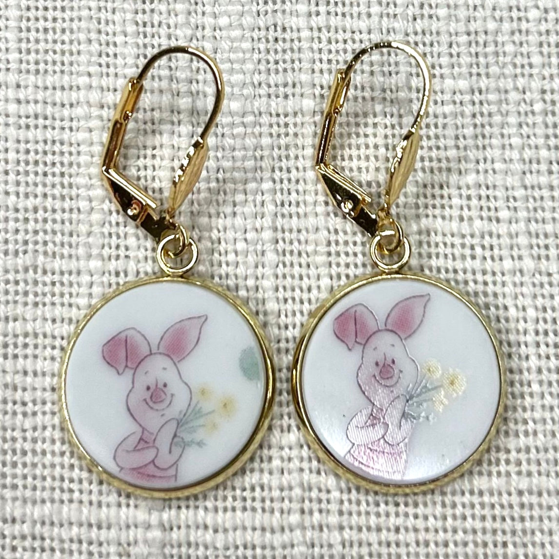 Piglet Leverback Dangly Earrings YM