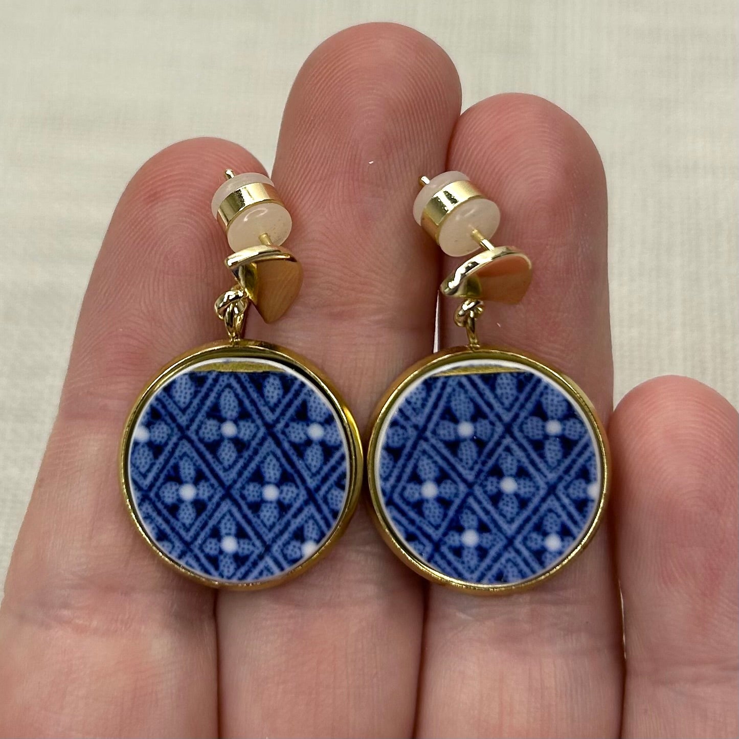1950’s Wedgwood Stud Dangly Earrings Y