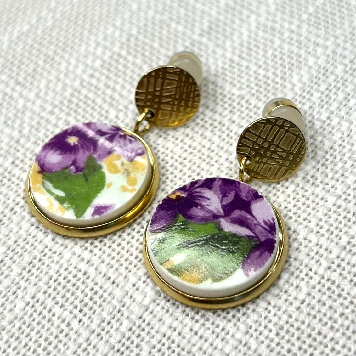 1940’s Swann Pottery Stud Dangly Earrings YM