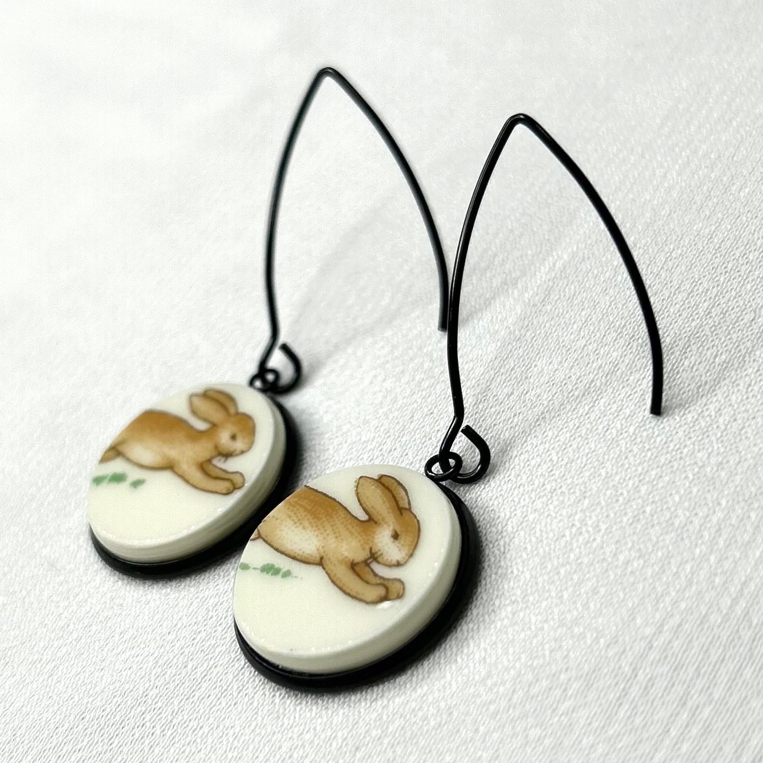 Bunnykins by Royal Doulton Hooks Dangly Earrings BM