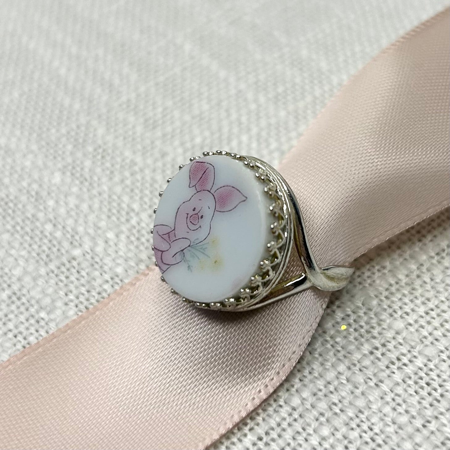 2000’s Sterling Silver Piglet Adjustable Ring SS