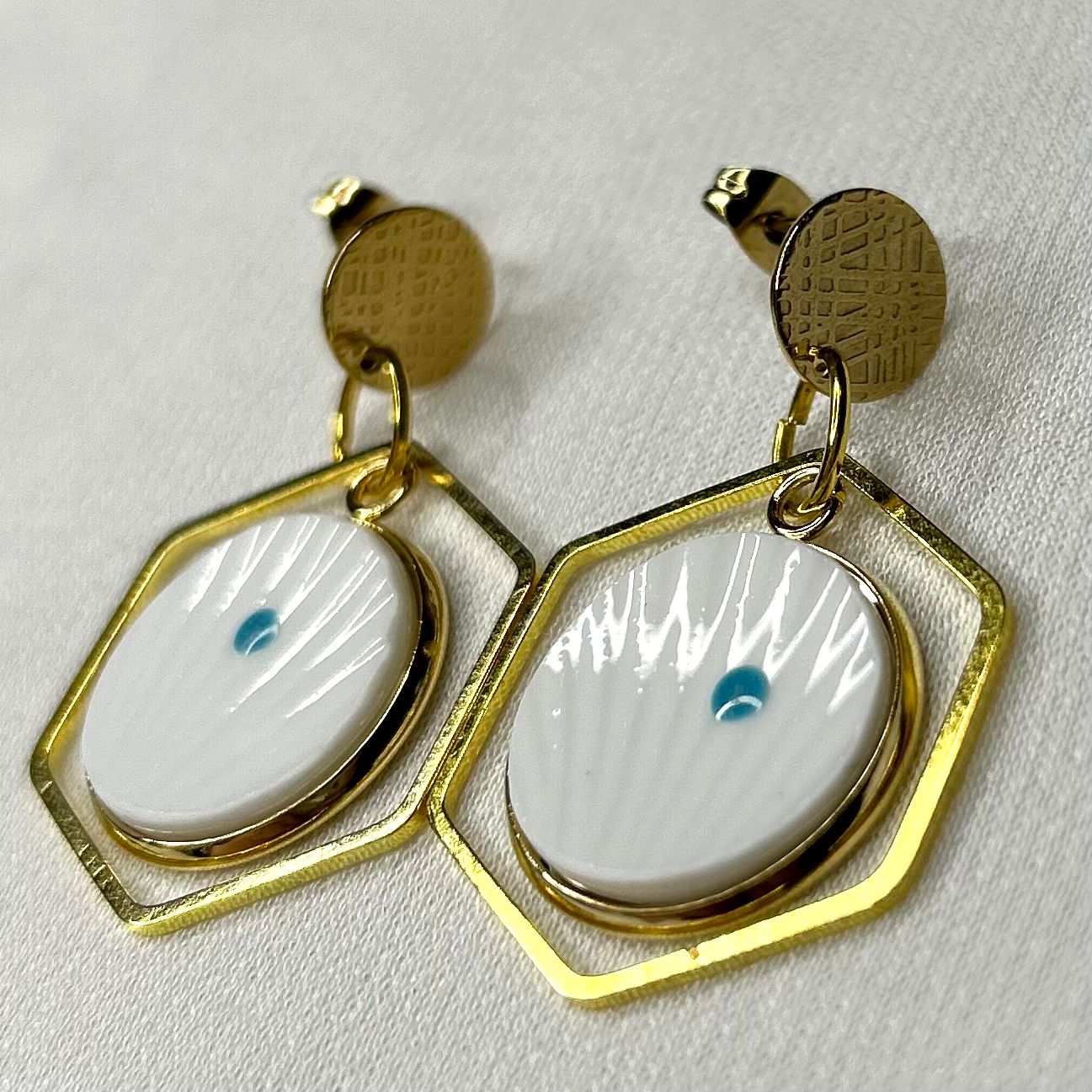 1938-66 Shelley Polka Dots Stud Dangly Earrings YM