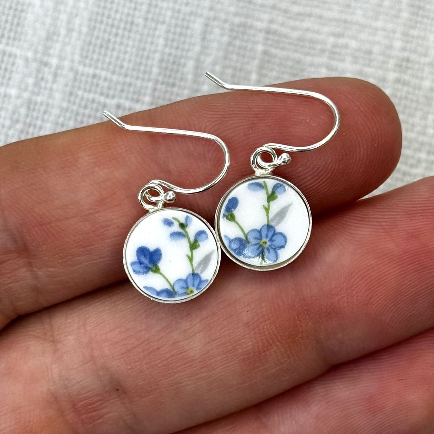 1950’s Sterling Silver Queen Anne ‘Sonata’ Dangly Earrings