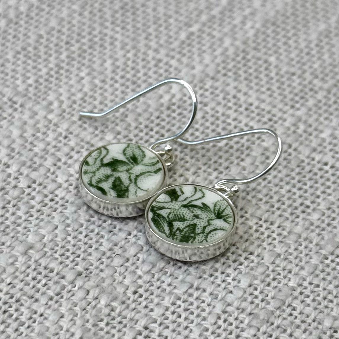 1891-1920 Sterling Silver Ridgways ‘Rose’ Dangly Earrings