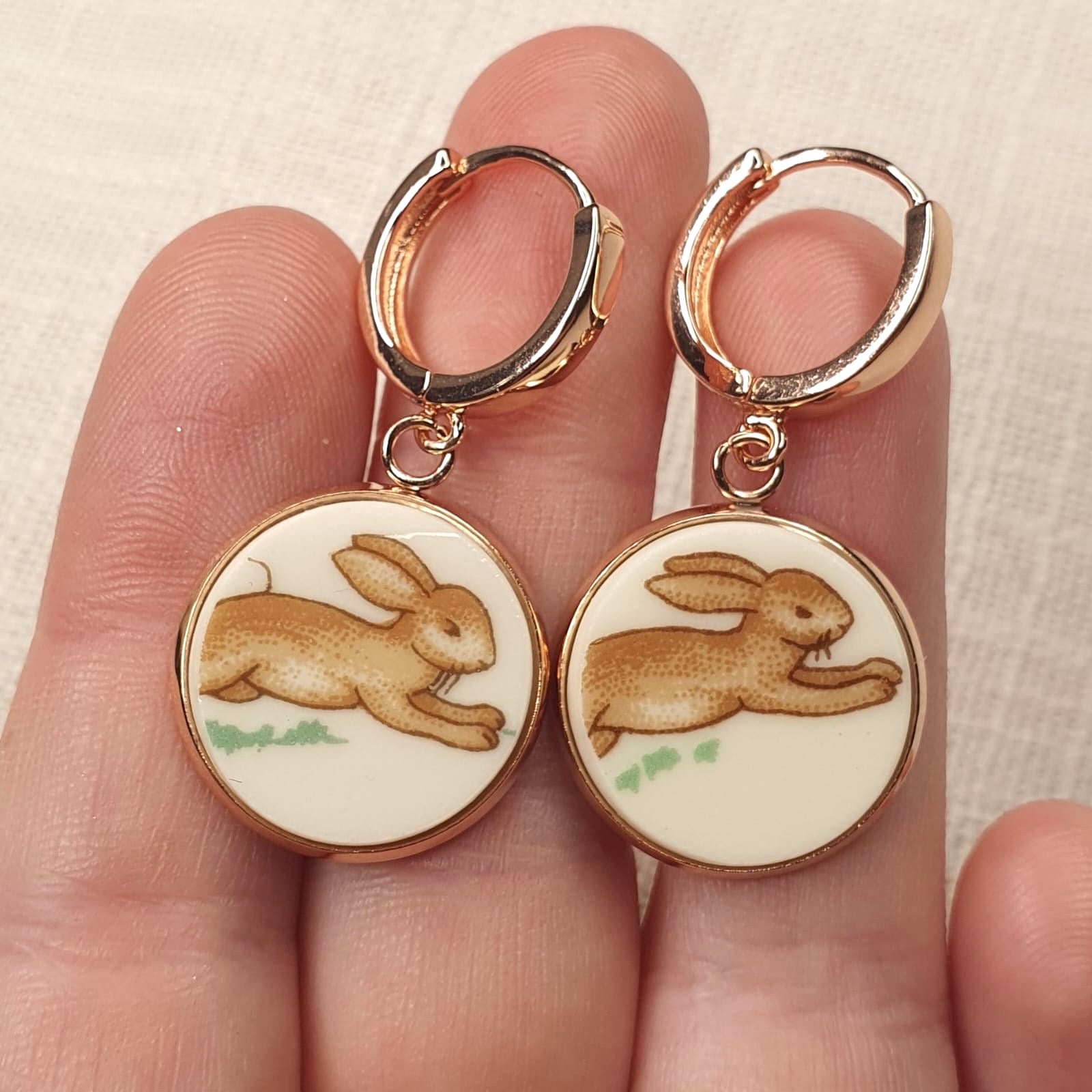 Royal Doulton ‘Bunnykins’ Huggies Dangly Earrings R