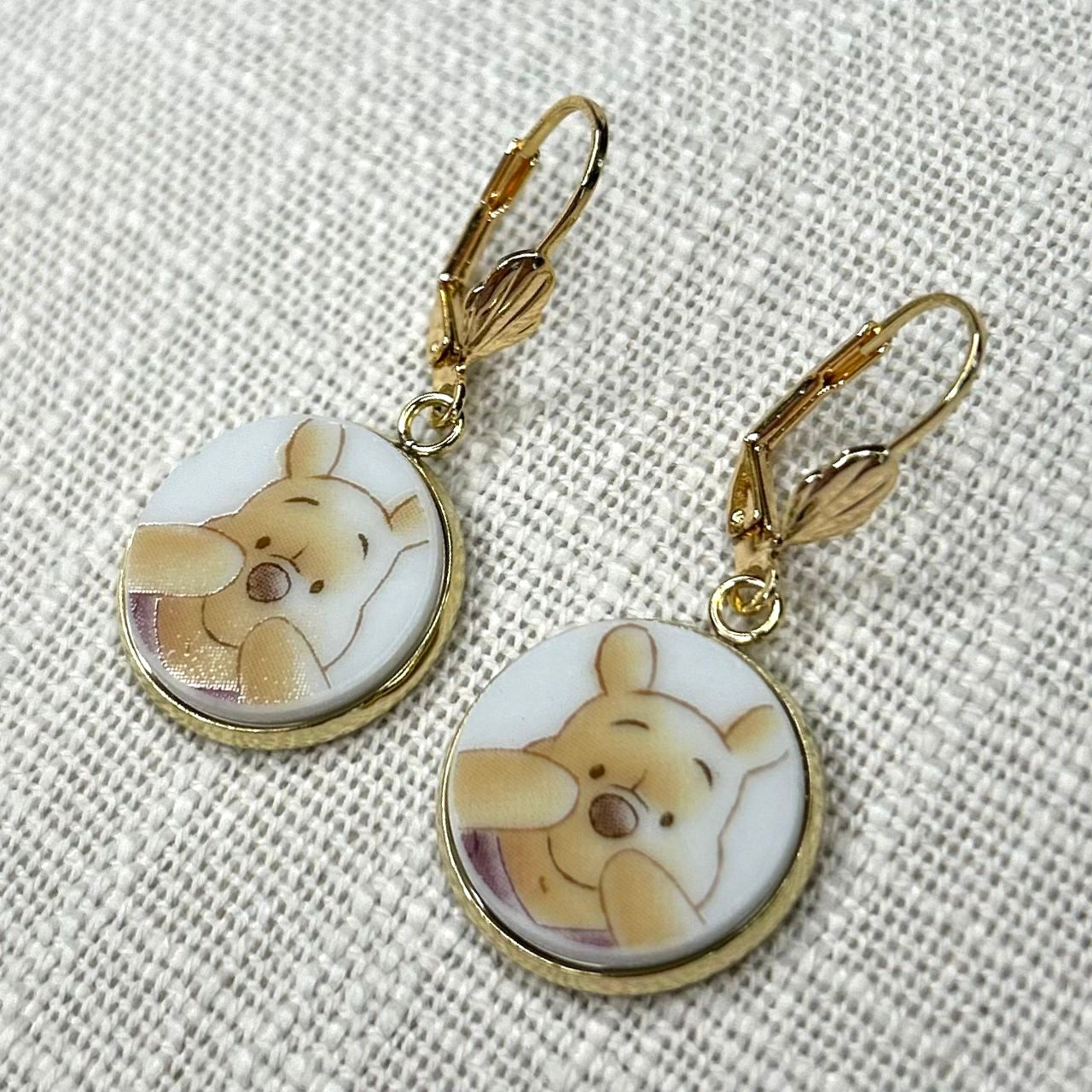 Winnie the Pooh Leverback Dangly Earrings YM