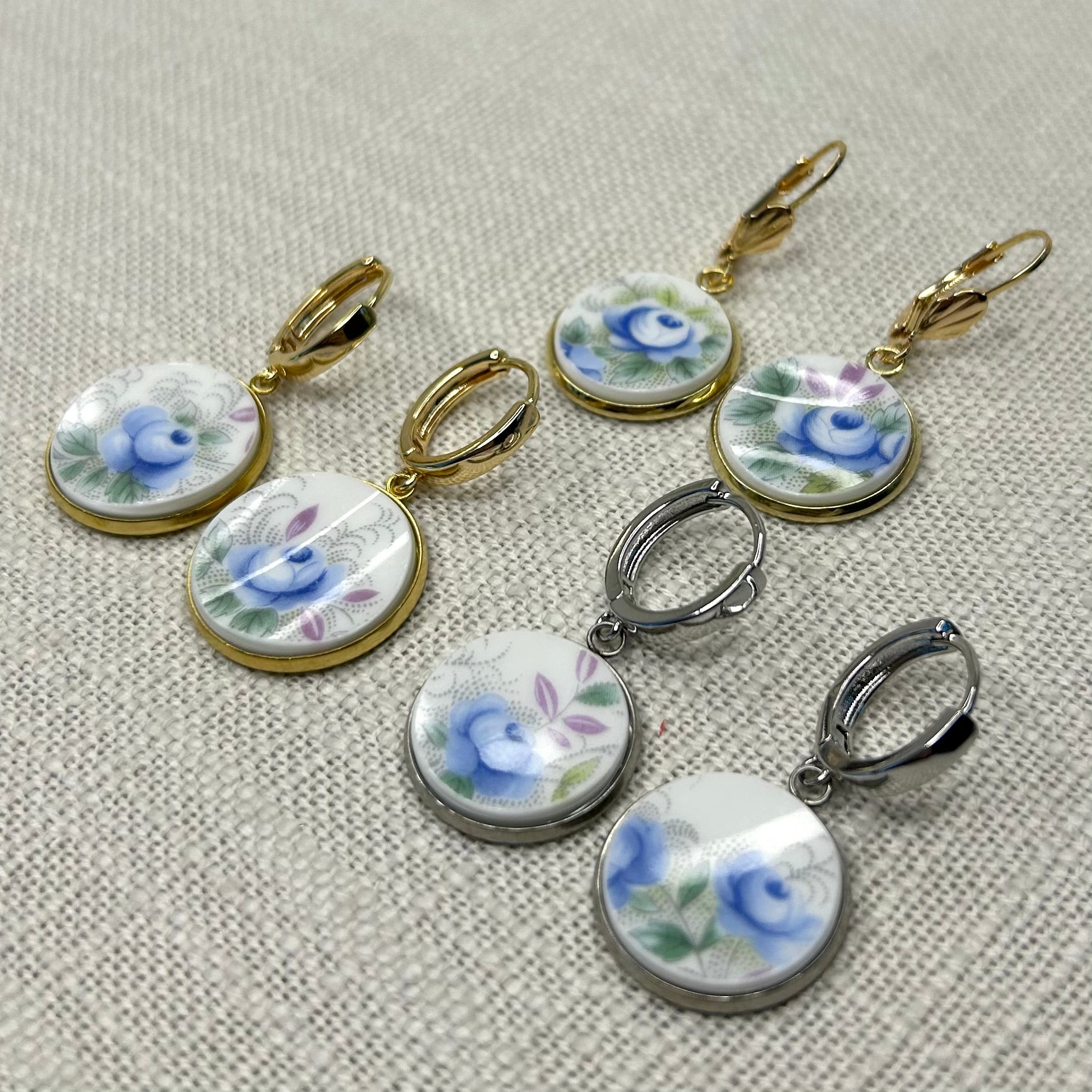 1989-98 Royal Albert ‘Blue Blossom’ Dangly Earrings YS