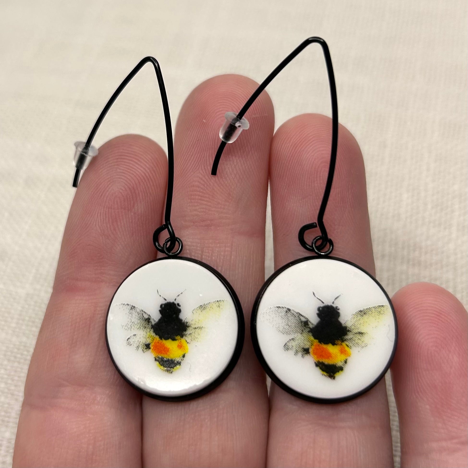 Bee Bumblebee Hooks Dangly Earrings YRB