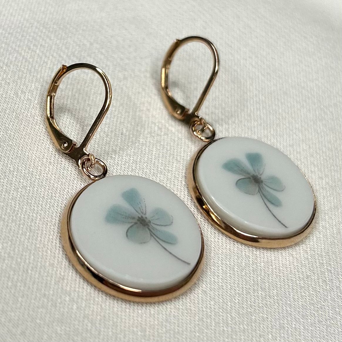 1967-79 Noritake ‘Alouette’ Leverback Dangly Earrings RM