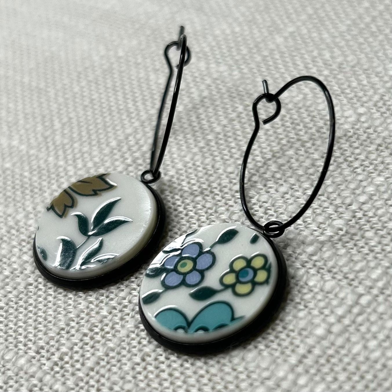 1960’s Royal Doulton Hoops Dangly Earrings BM