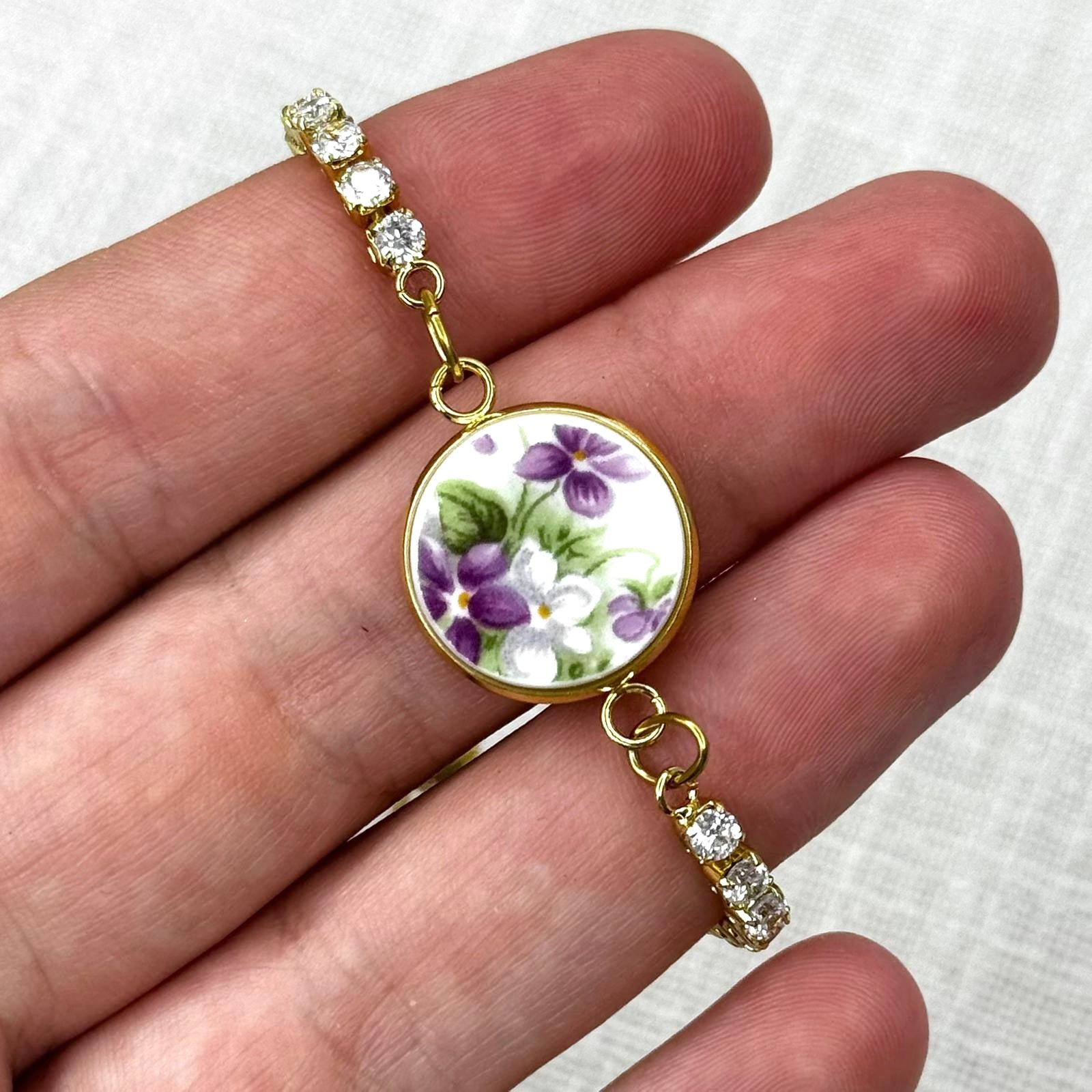 1966 Royal Albert ‘Sweet Violets’ Adjustable Bracelet Y