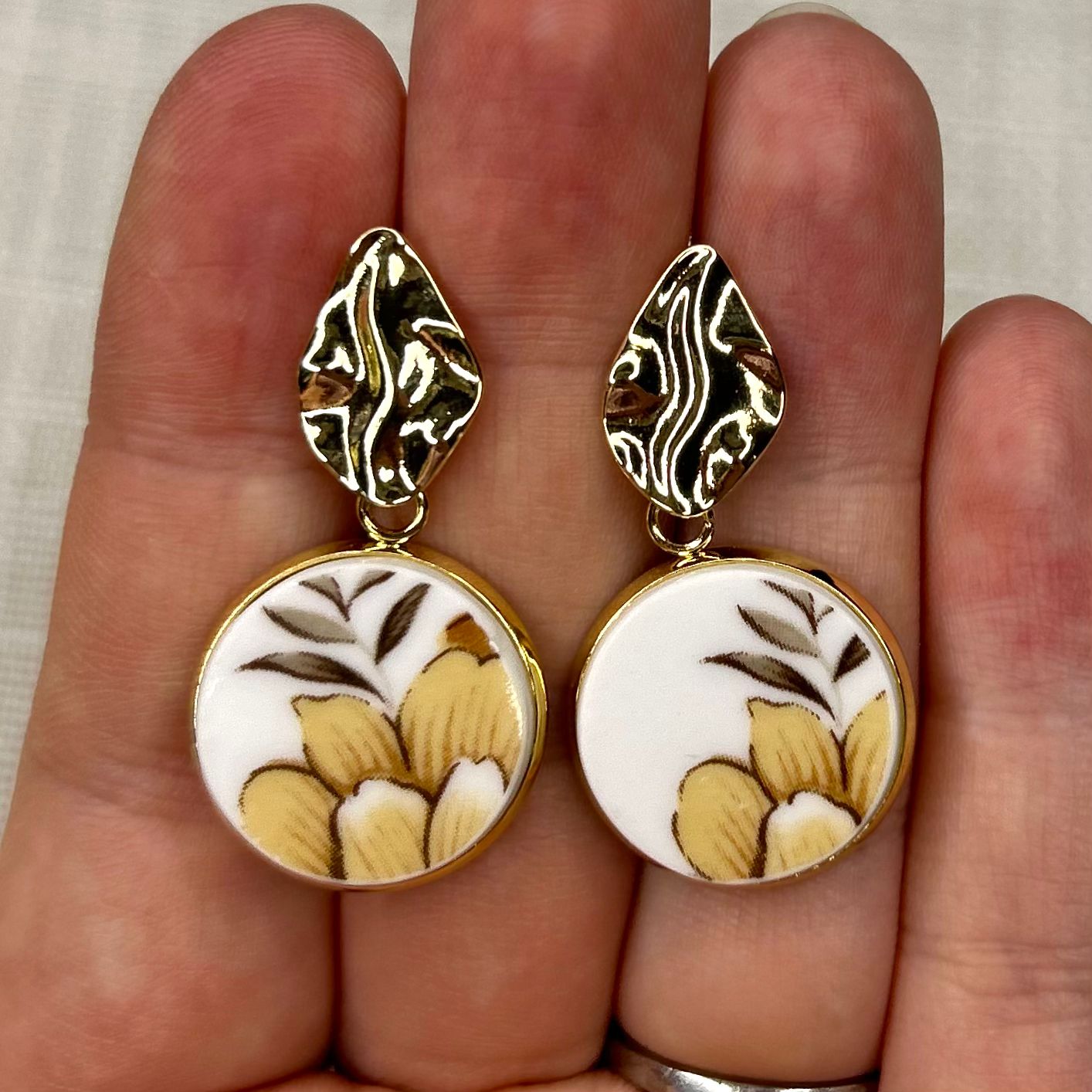 1950’s Queen Anne Stud Dangly Earrings YM
