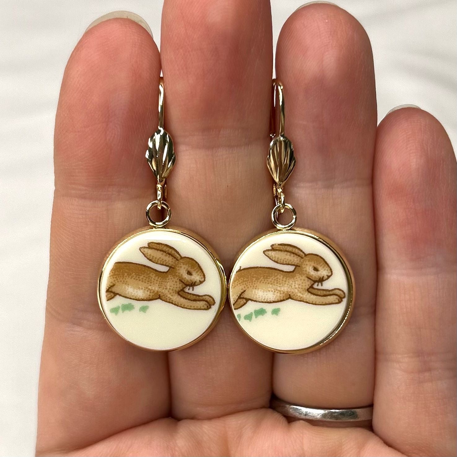 Bunnykins by Royal Doulton Leverback Dangly Earrings YM