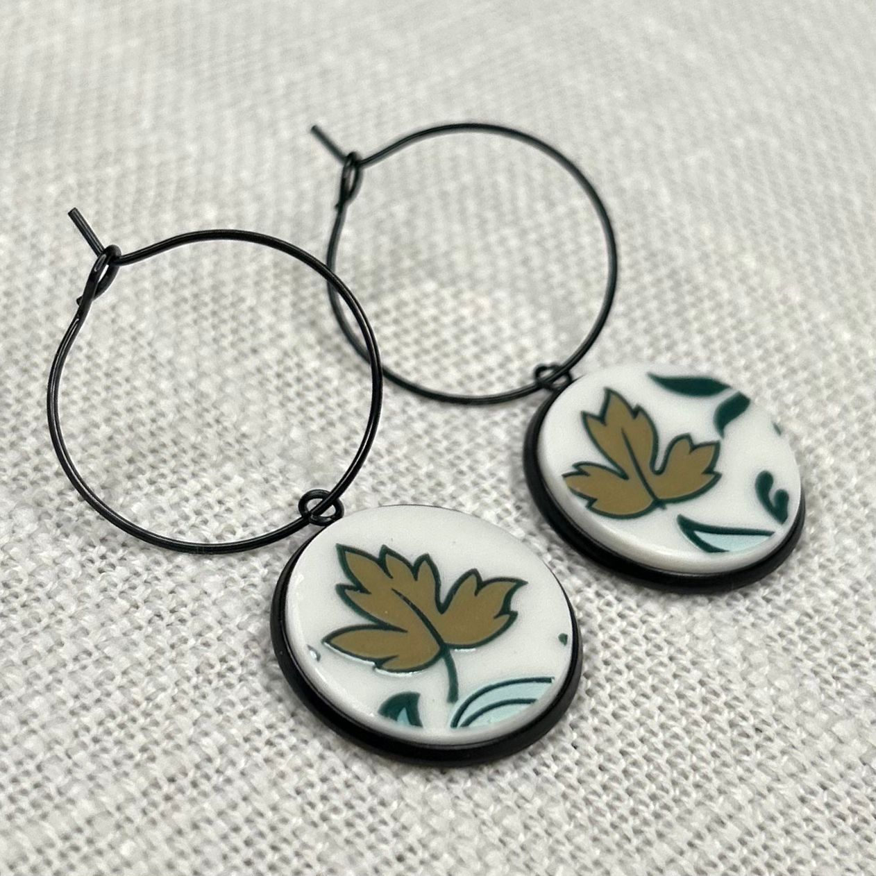 1960’s Royal Doulton Hoops Dangly Earrings BM
