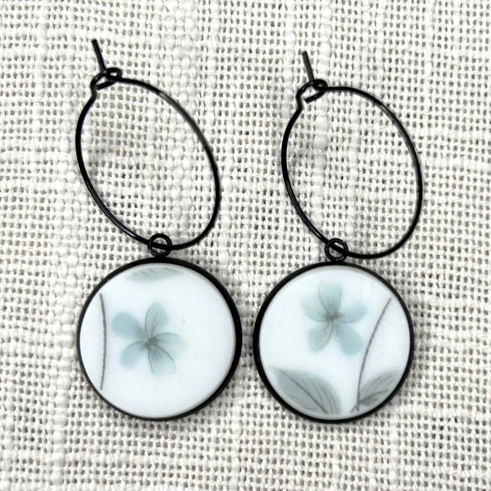 1967-79 Noritake ‘Alouette’ Hoops Dangly Earrings BM