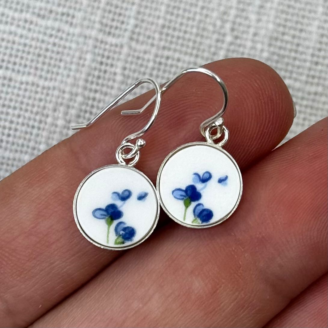 1950’s Sterling Silver Queen Anne ‘Sonata’ Dangly Earrings