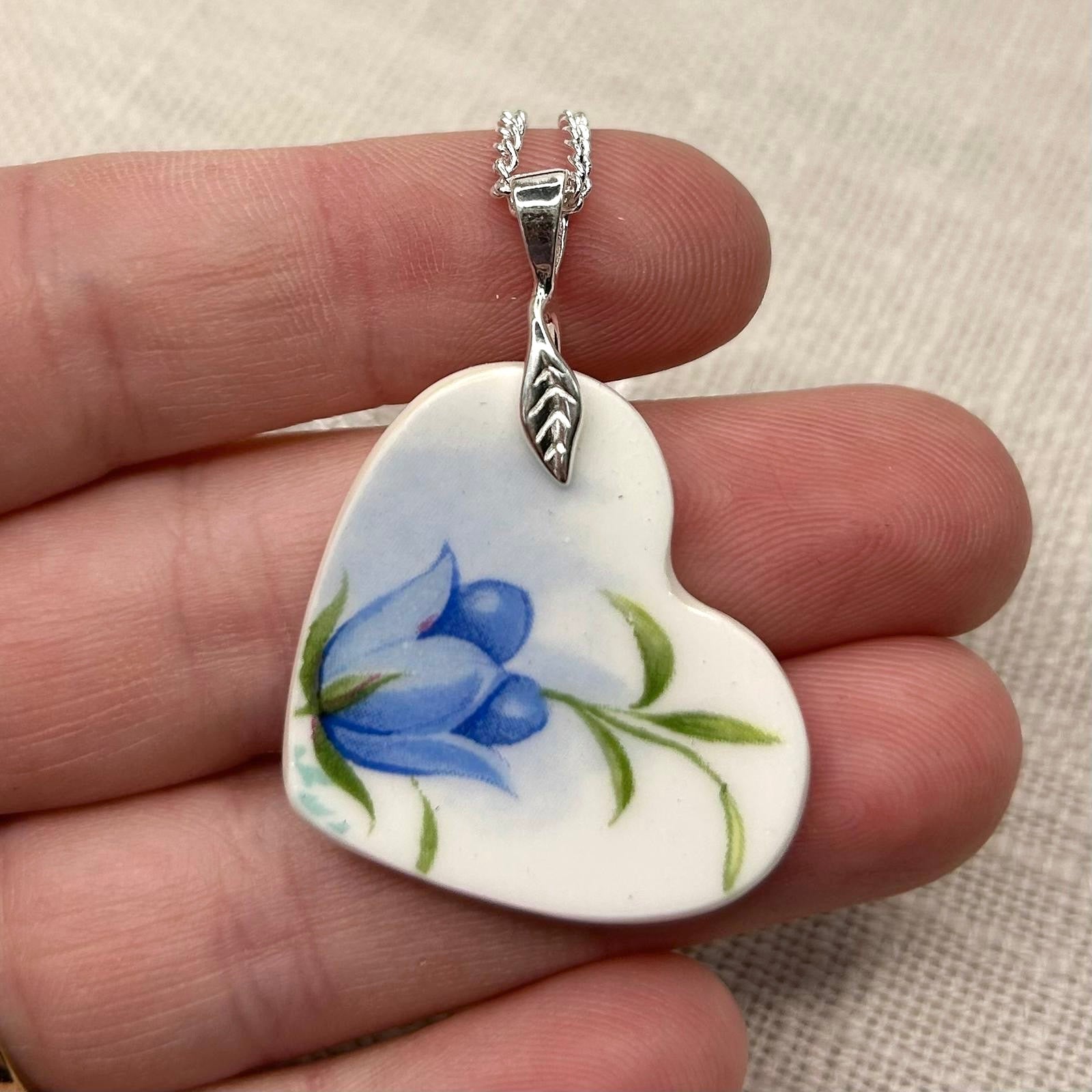 1950’s Duchess Heart Shaped Pendant Necklace Sterling Silver