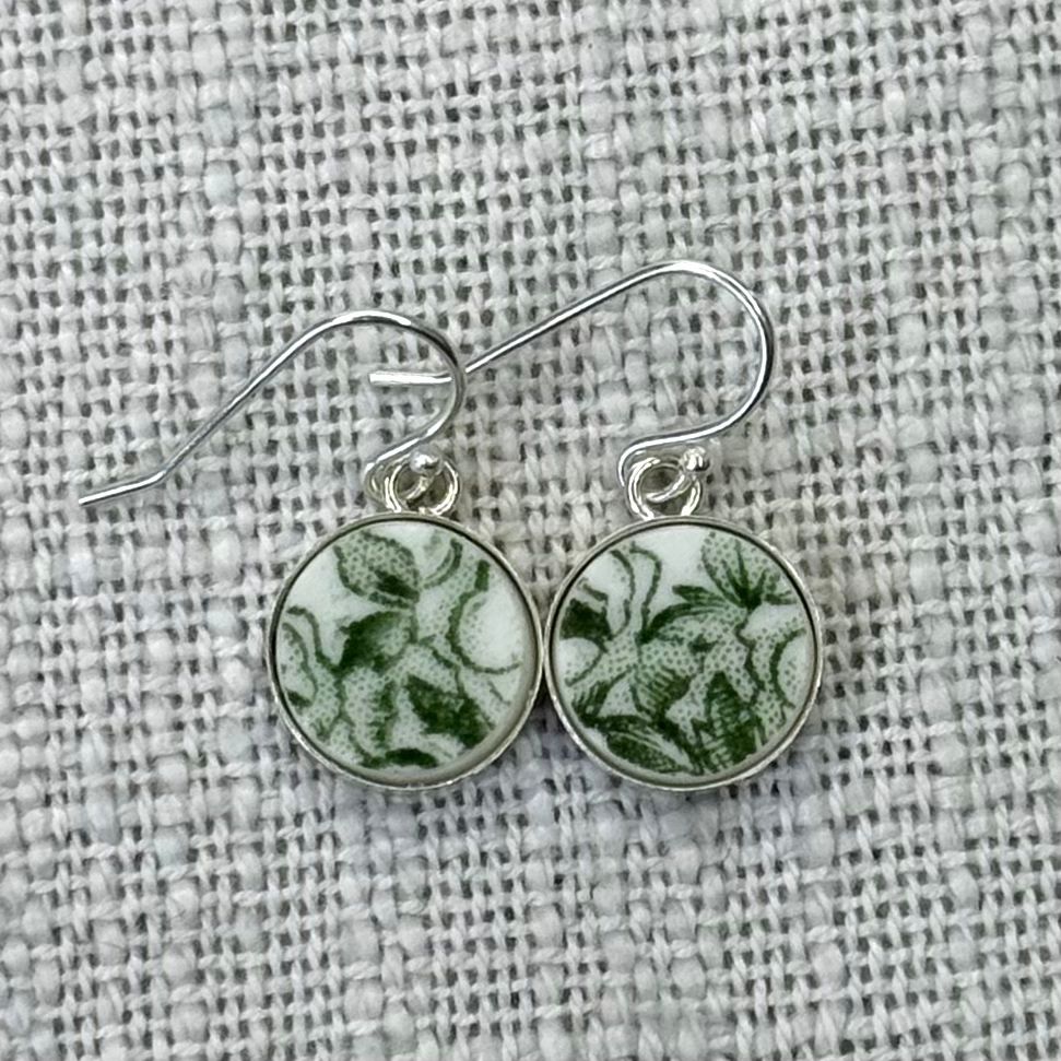 1891-1920 Sterling Silver Ridgways ‘Rose’ Dangly Earrings