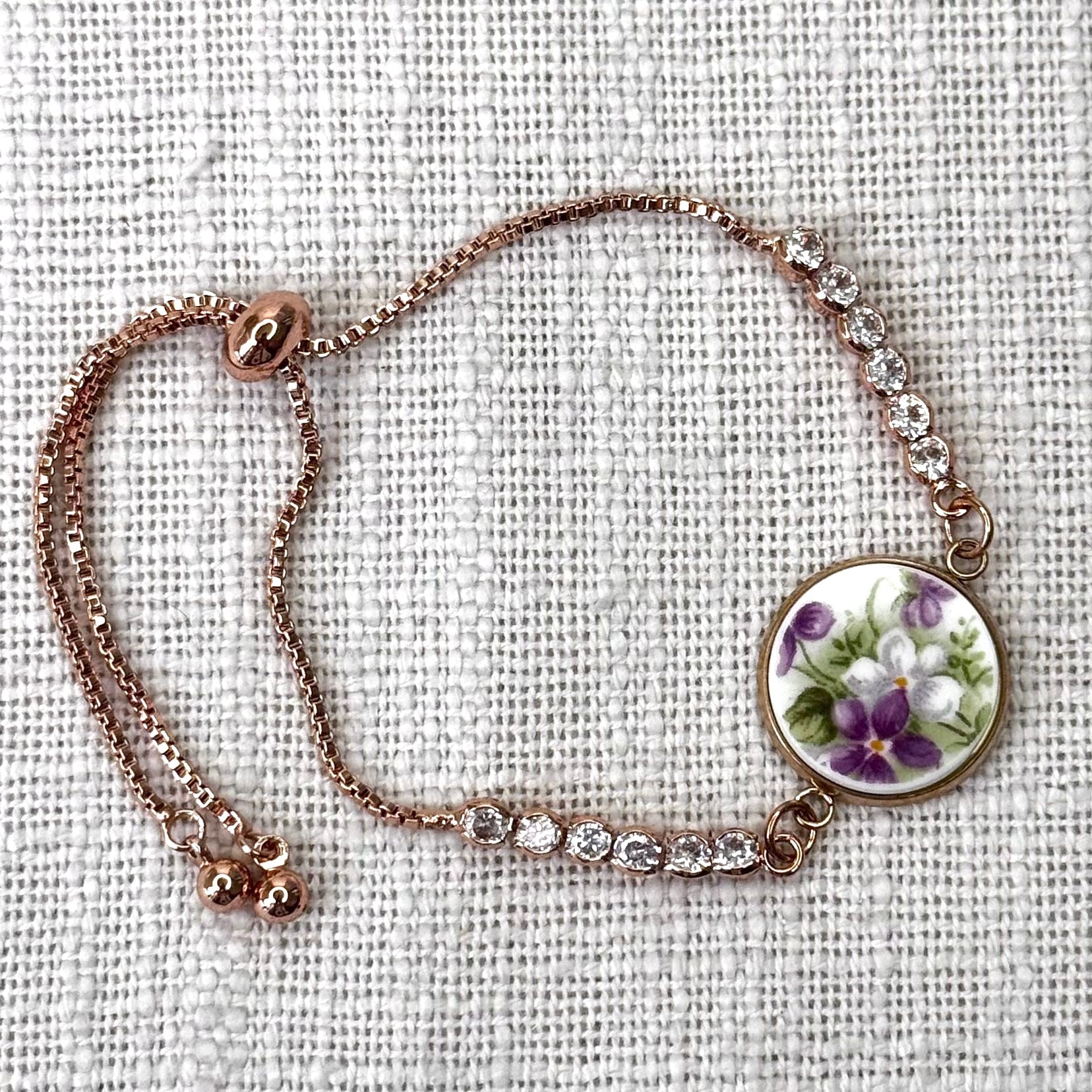 1966 Royal Albert ‘Sweet Violets’ Adjustable Bracelet R