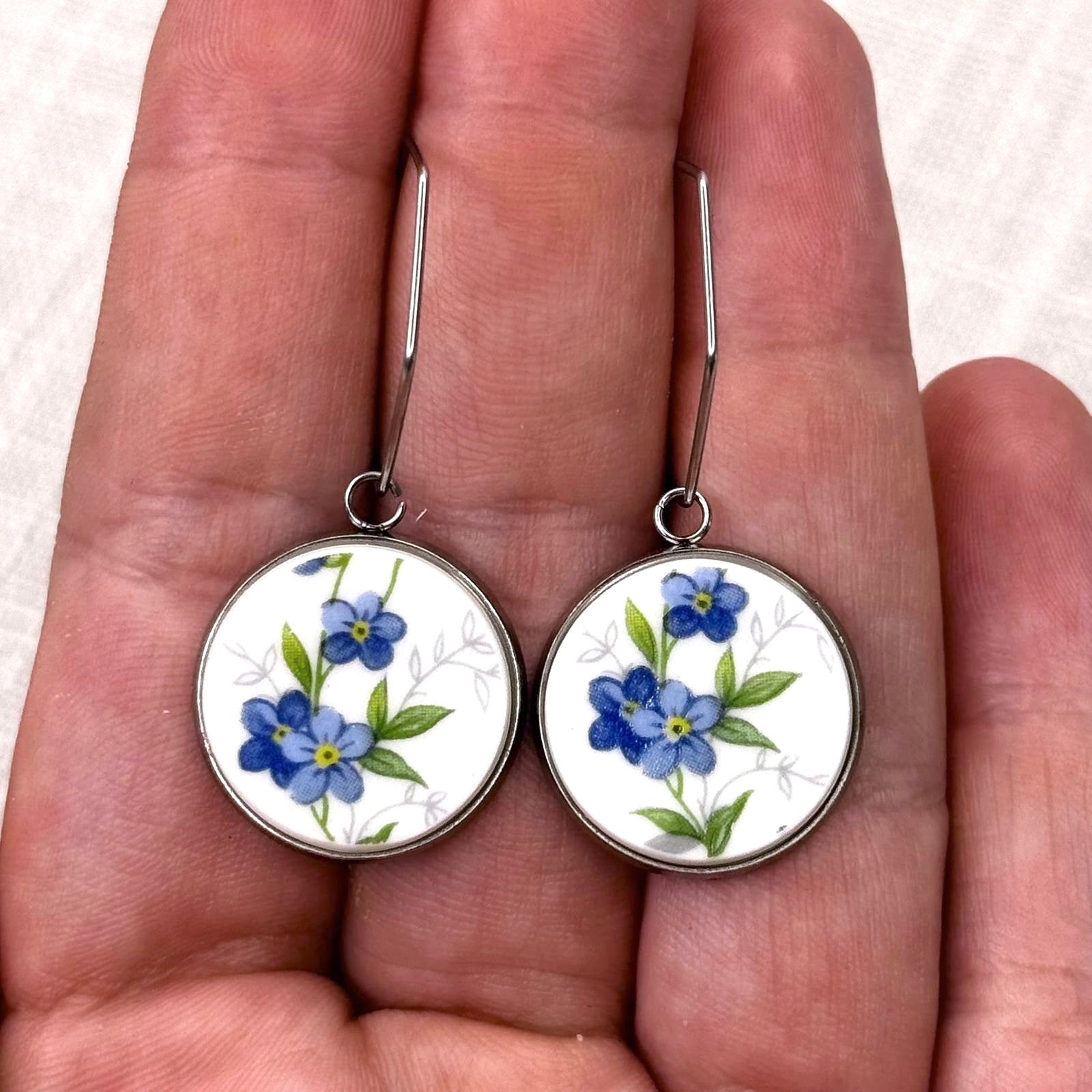 1950’s Queen Anne ‘Sonata’ Hoops Dangly Earrings S