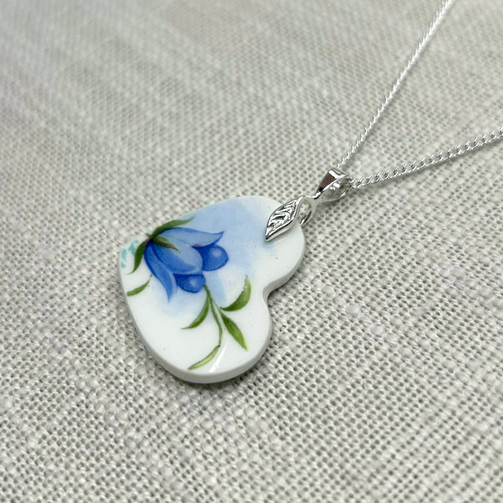 1950’s Duchess Heart Shaped Pendant Necklace Sterling Silver