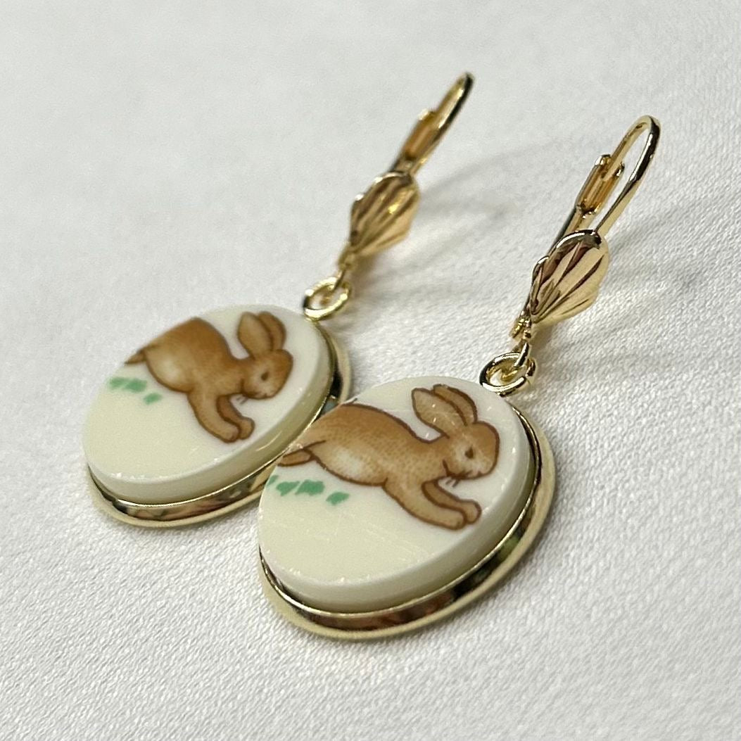 Bunnykins by Royal Doulton Leverback Dangly Earrings YM