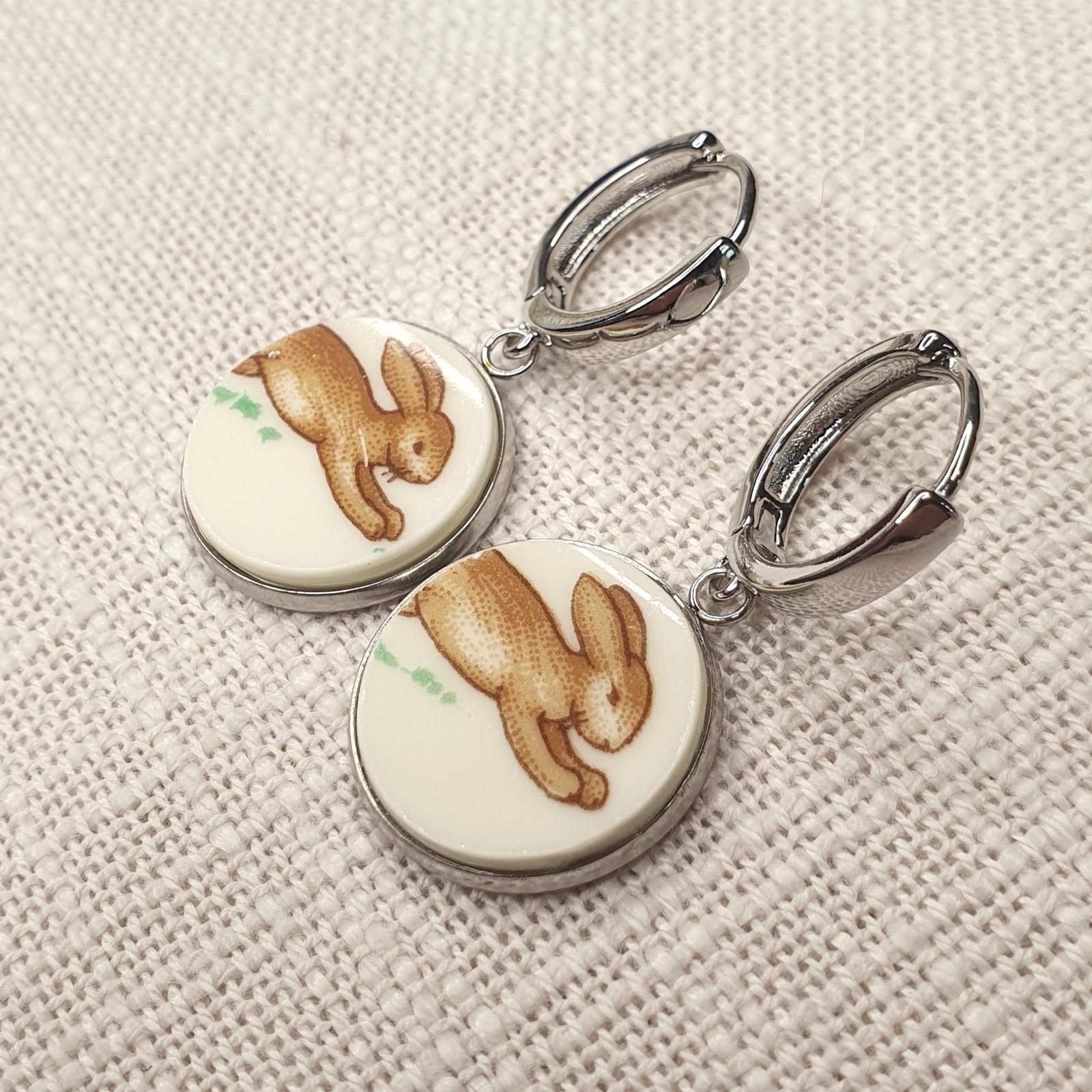 Royal Doulton ‘Bunnykins’ Huggies Dangly Earrings S
