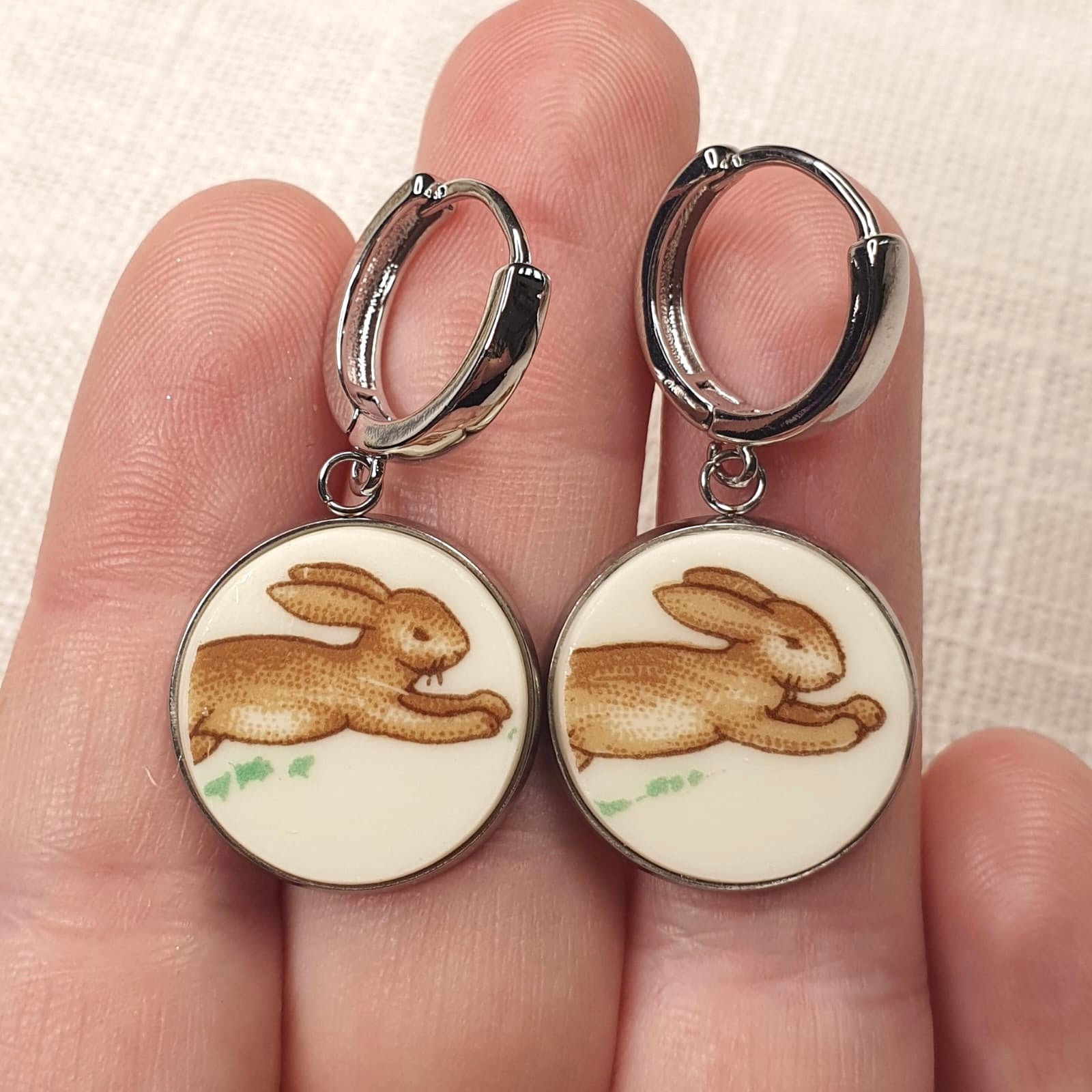 Royal Doulton ‘Bunnykins’ Huggies Dangly Earrings S