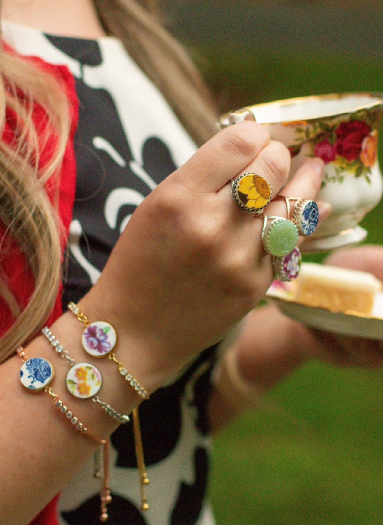 1930’s Royal Winton ‘Hazel’ Sterling Silver Adjustable Ring