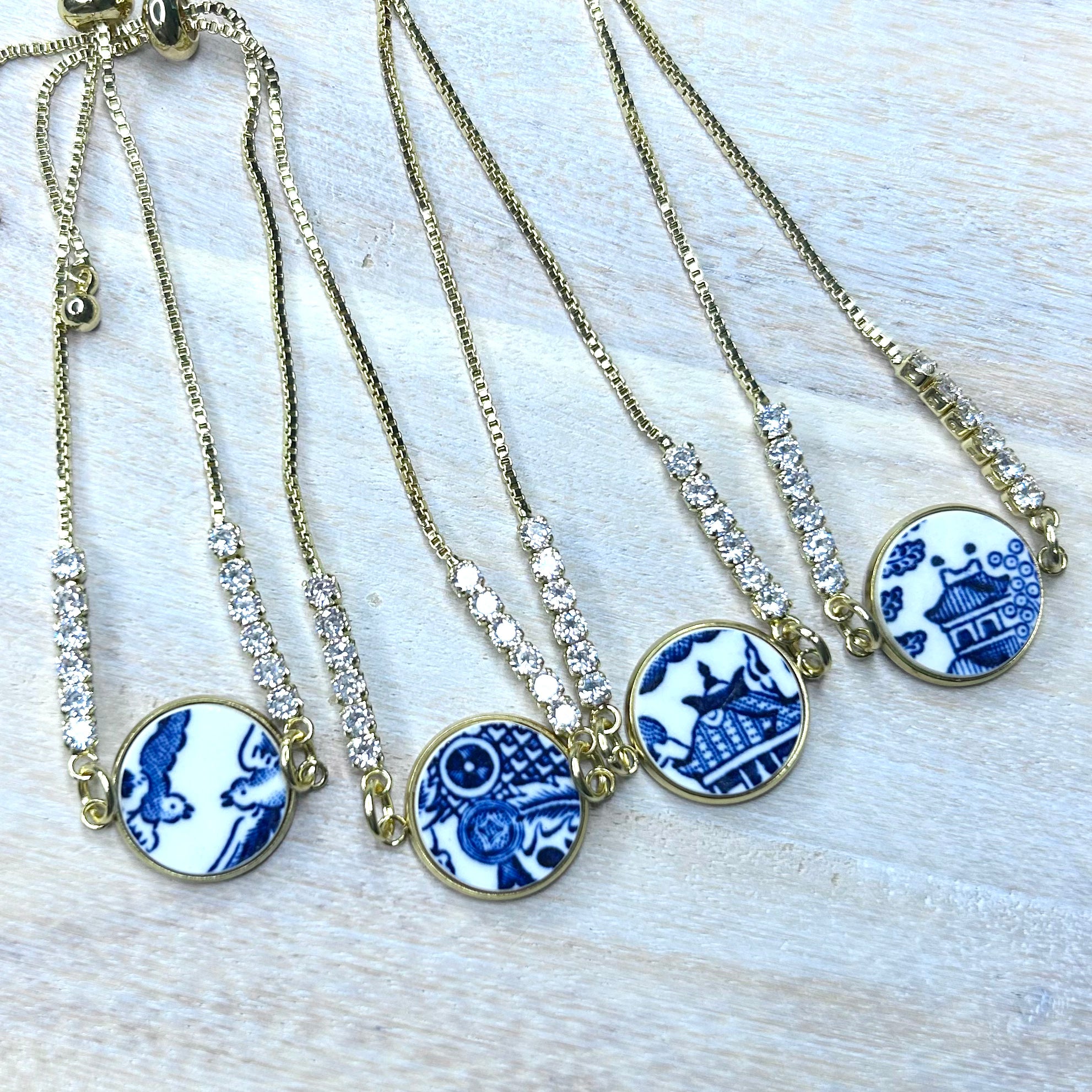 1960’s Churchill ‘Blue Willow’ CZ Bracelet YM