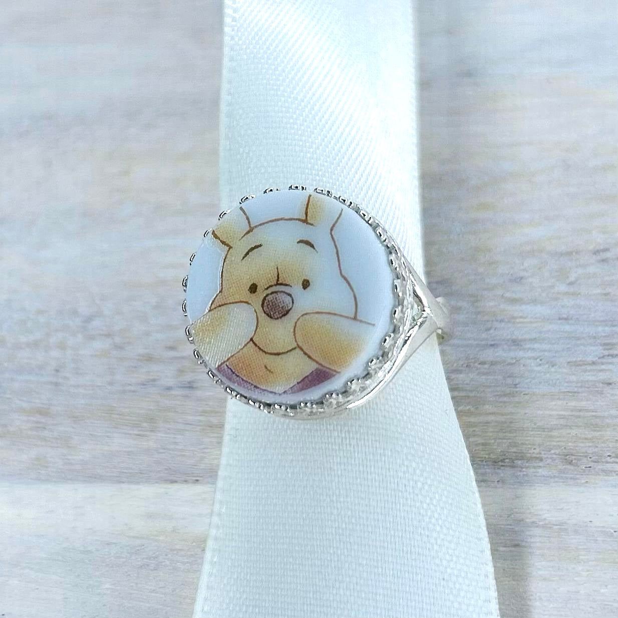 Sterling Silver Winnie The Pooh Ring