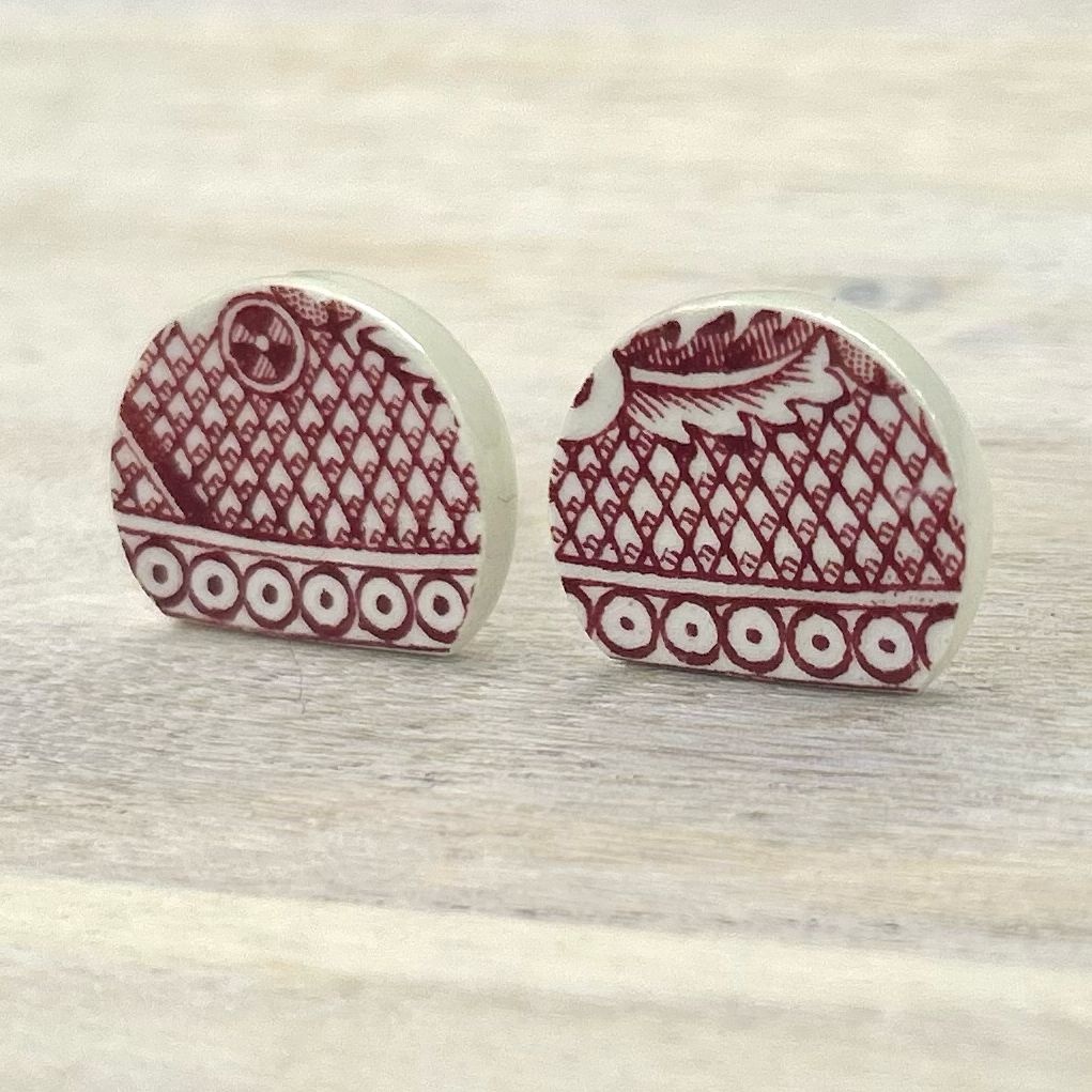 Sterling Silver 1930’s Tams ‘Pink Willow’ Studs