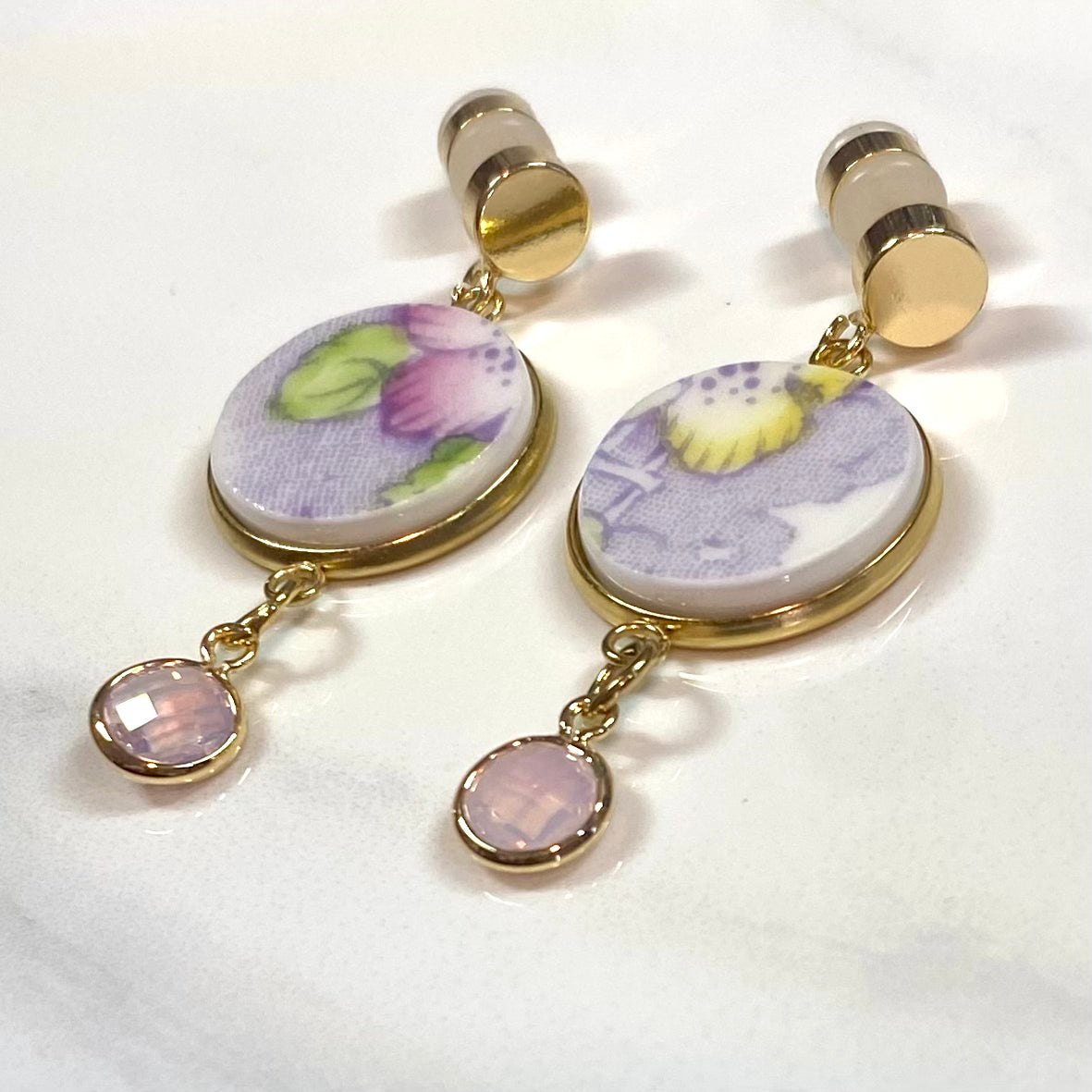 1940’s Colclough Stud Dangly Earrings