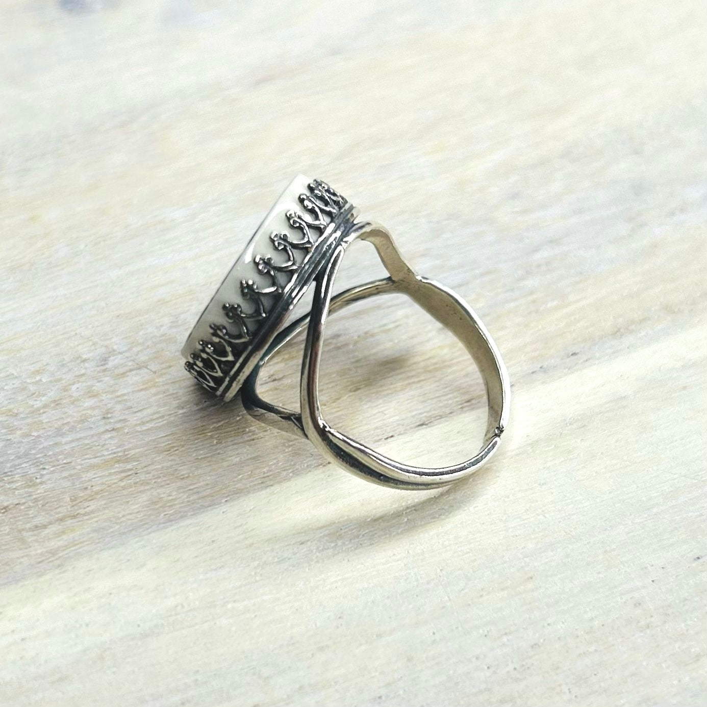 1960/70’s Sterling Silver Churchill ‘Blue Willow’ Ring M