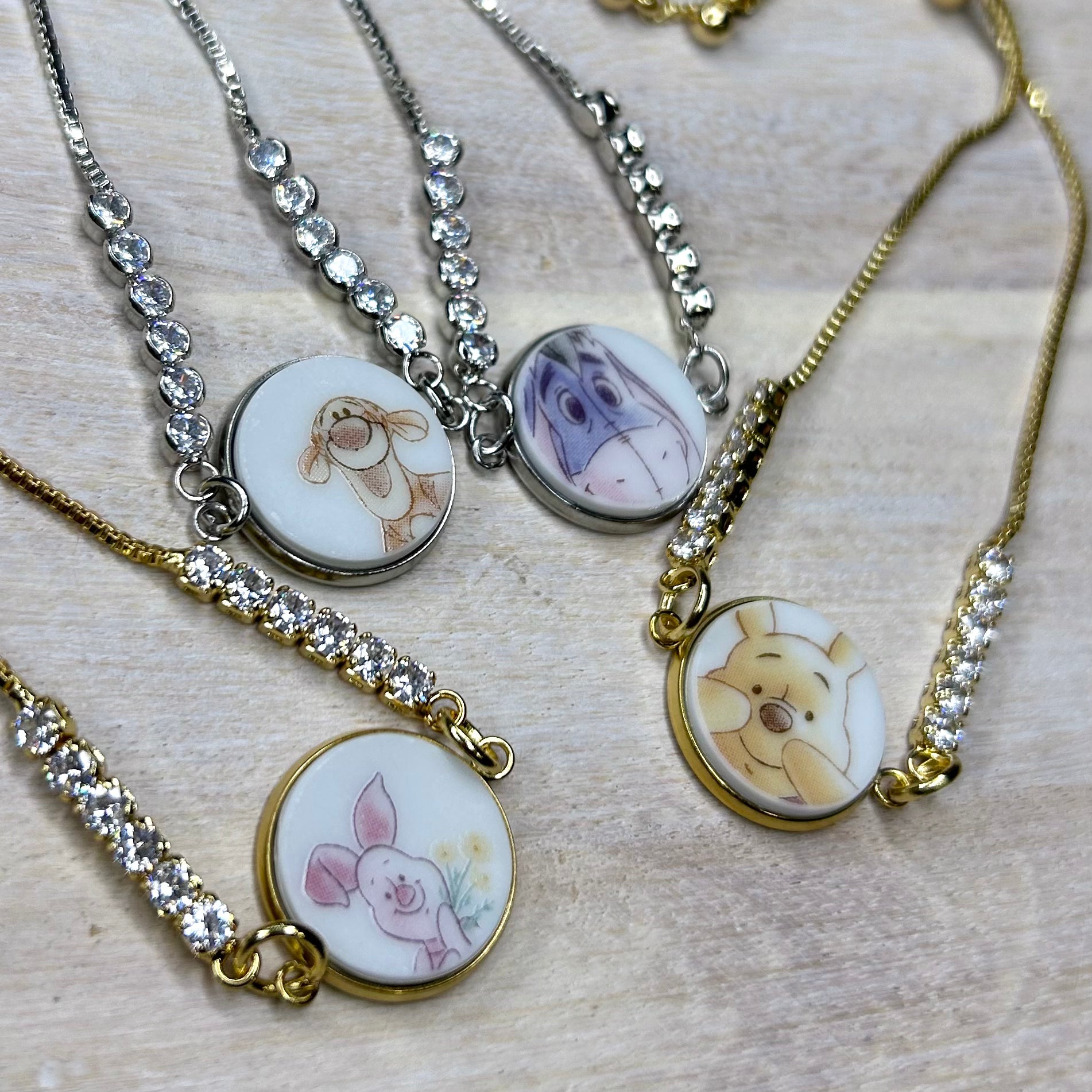 Winnie the Pooh and Friends CZ Bracelet M