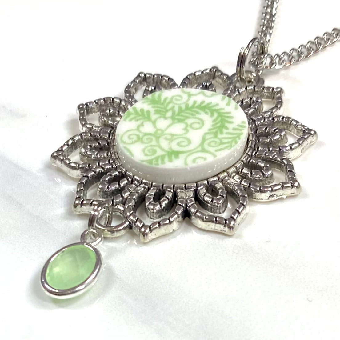 1920’s Bell China Pendant Necklace