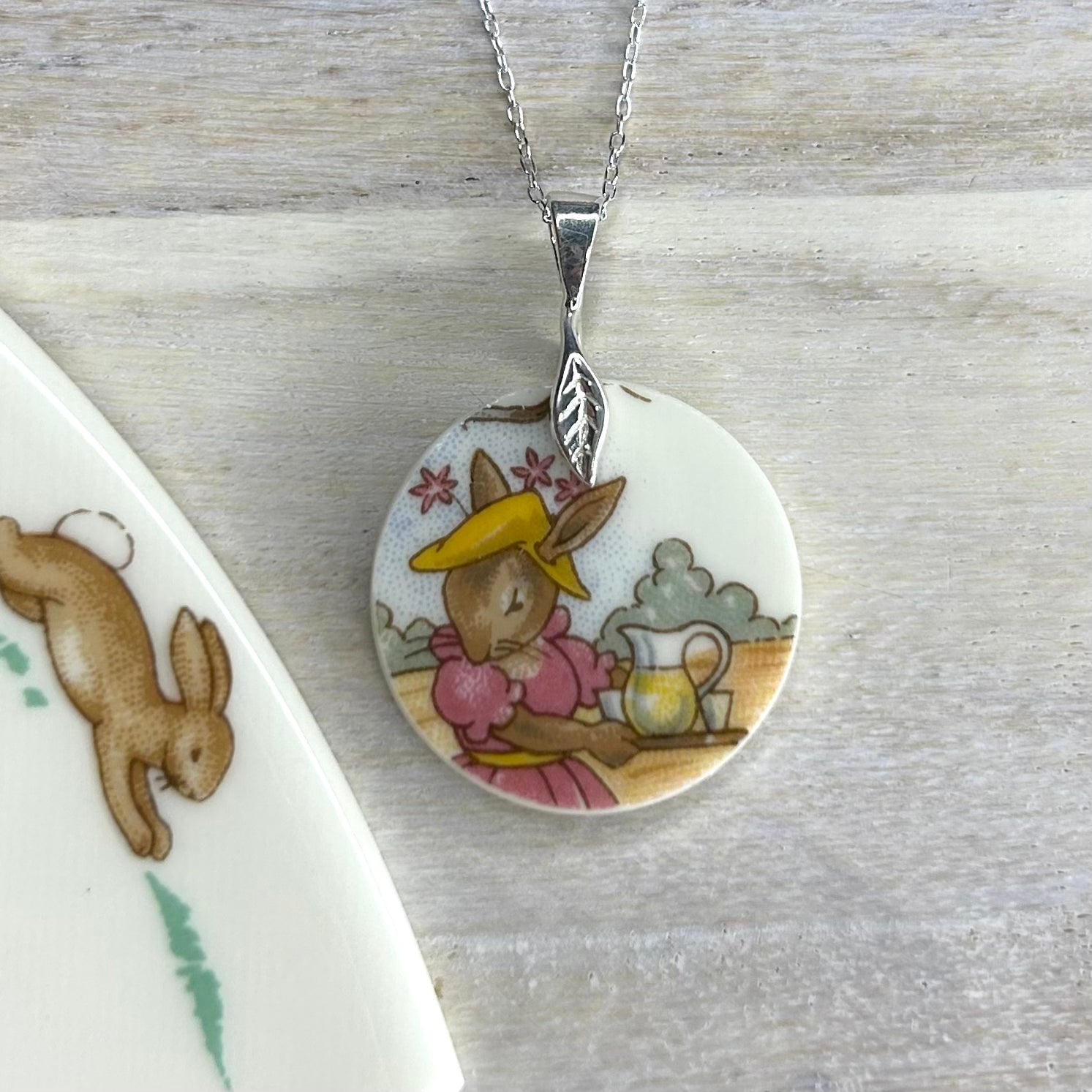 Sterling Silver 1970’s Royal Doulton Bunnykins Pendant Necklace