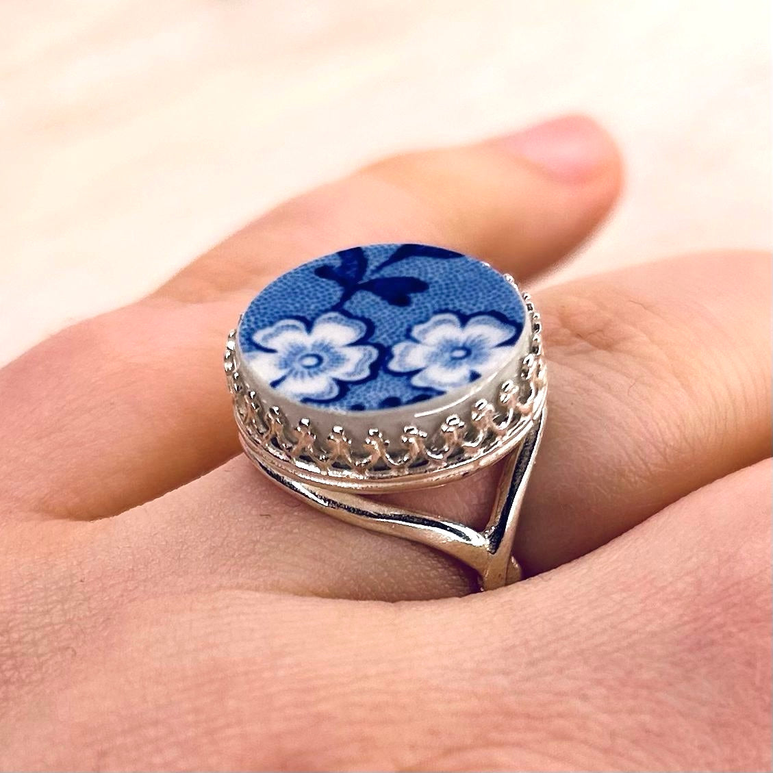 Sterling Silver Spode ‘The Blue Room’ Ring