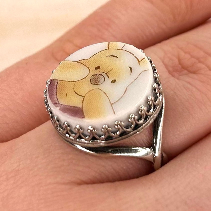 Sterling Silver Winnie The Pooh Ring