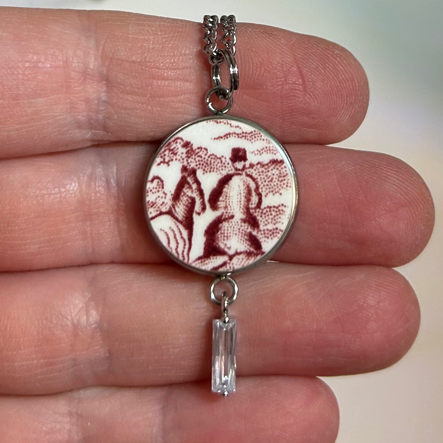 1940’s Royal Staffordshire Pendant Necklace S