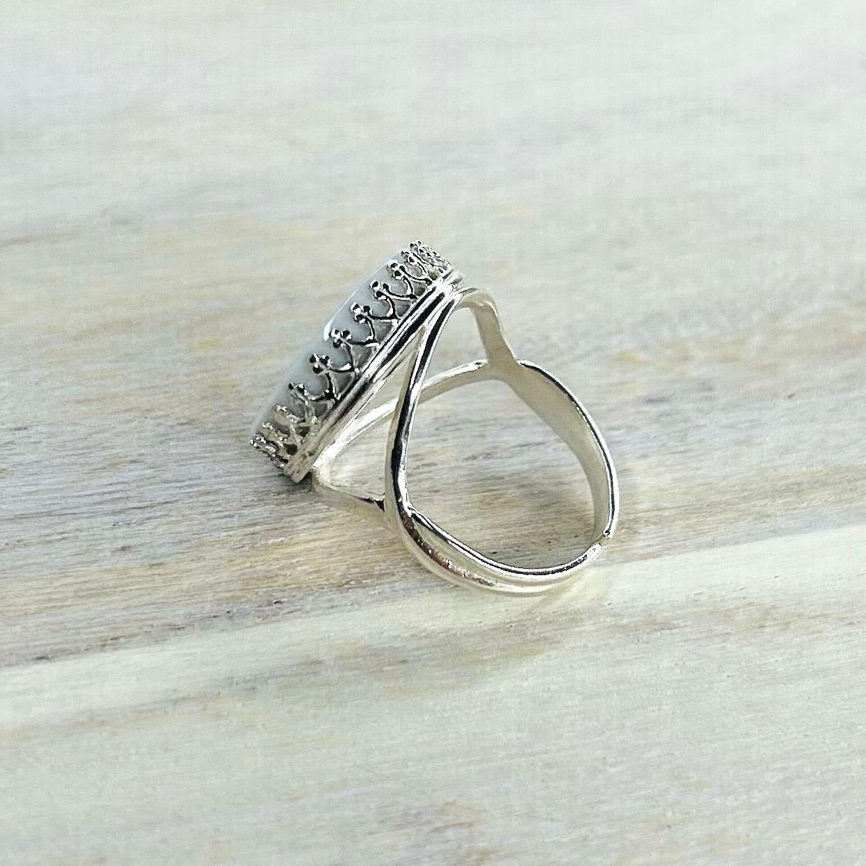 Sterling Silver Piglet Ring M